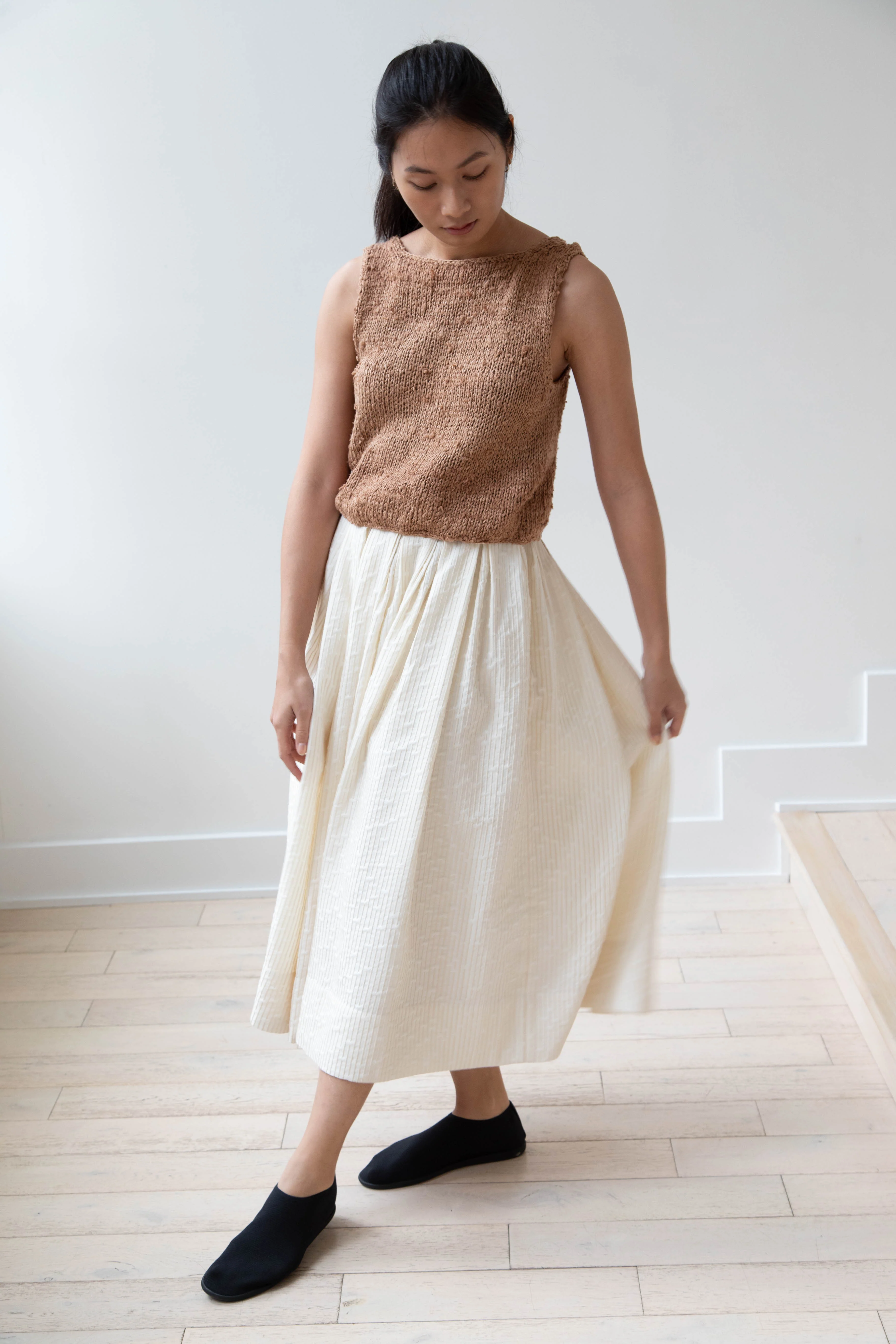 Nitto | Hand Knit Guache Vest in Caramel Silk - Image 4