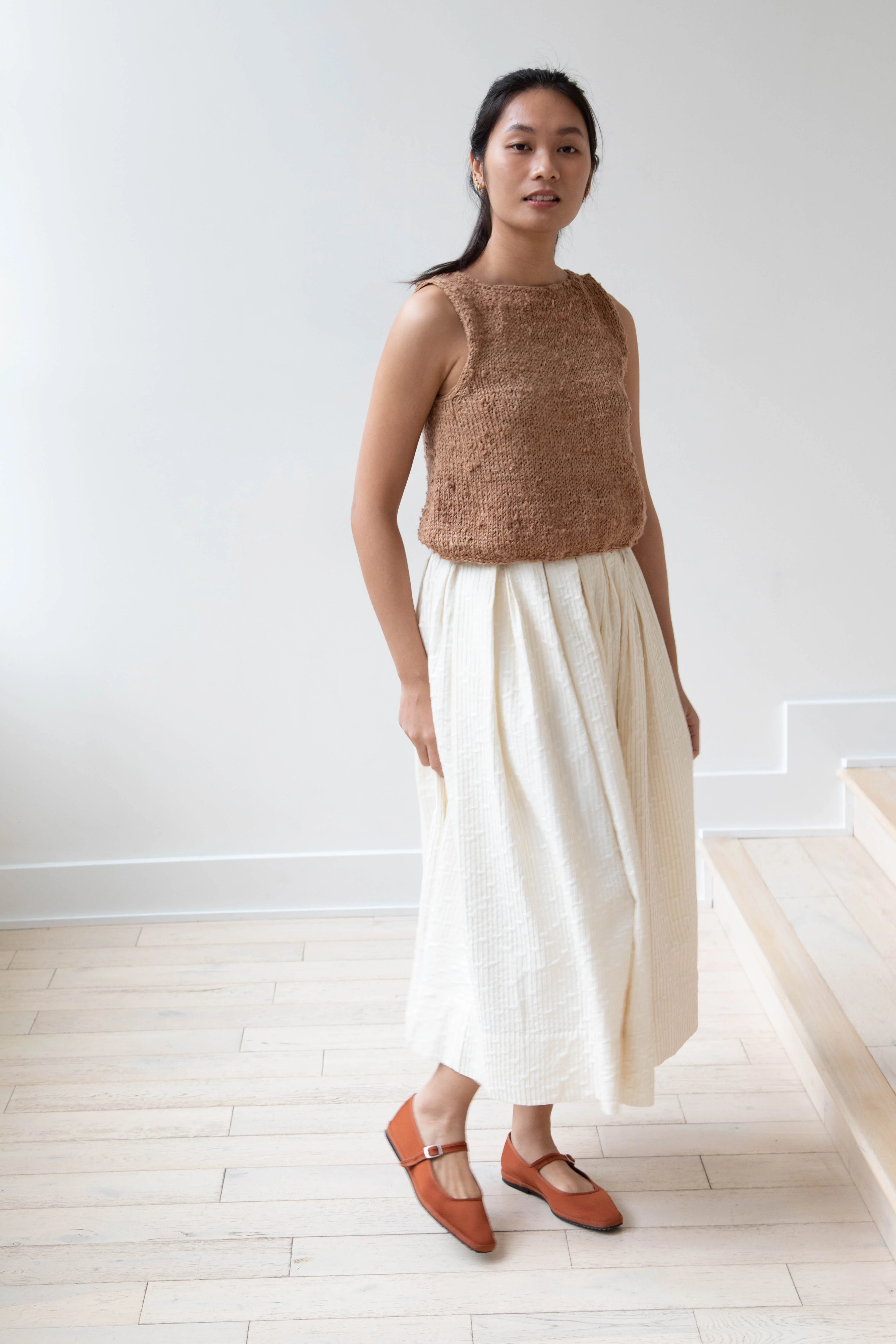 Nitto | Hand Knit Guache Vest in Caramel Silk - Image 6
