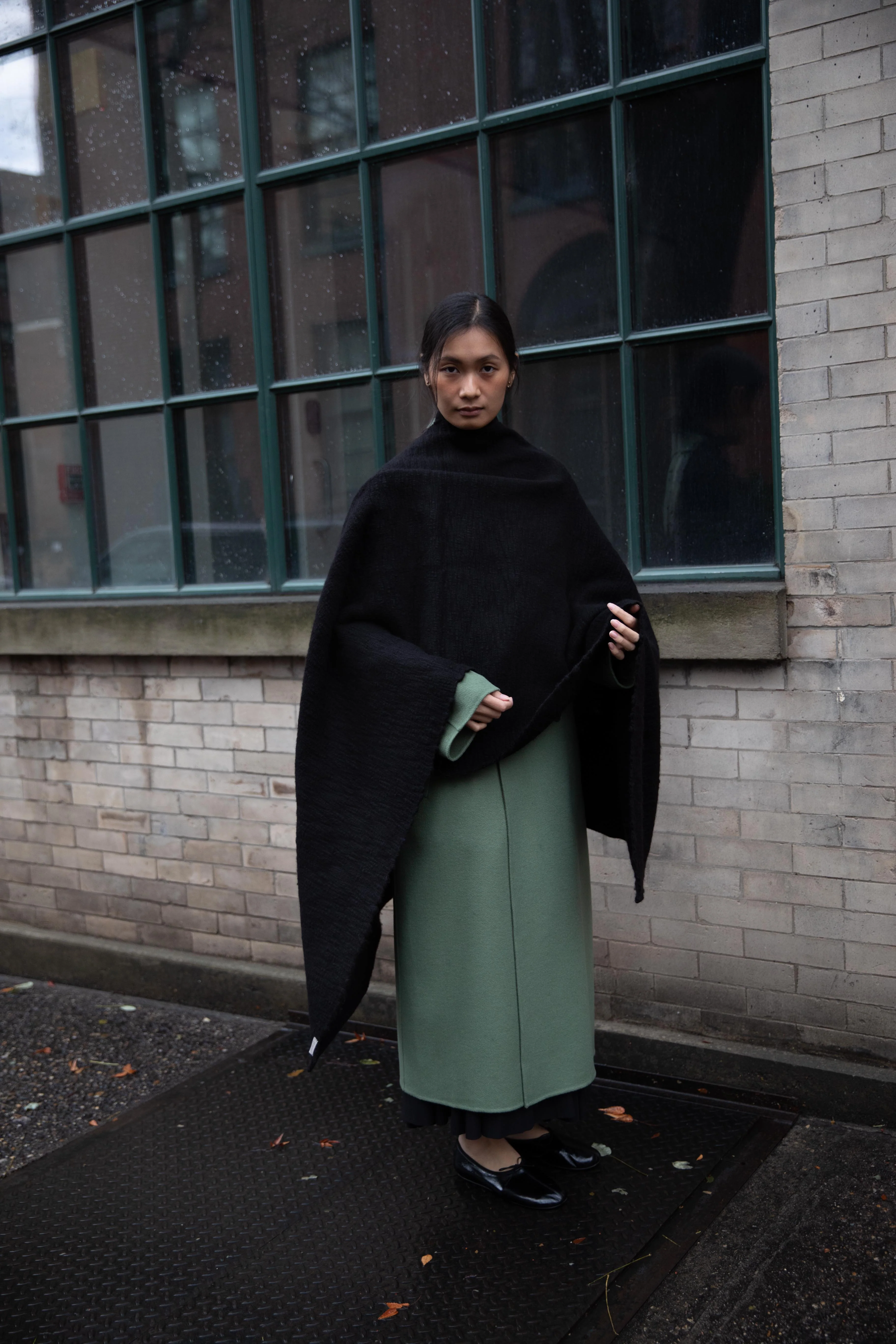 Norlha | Handspun Shepherd Scarf in Black - Image 23