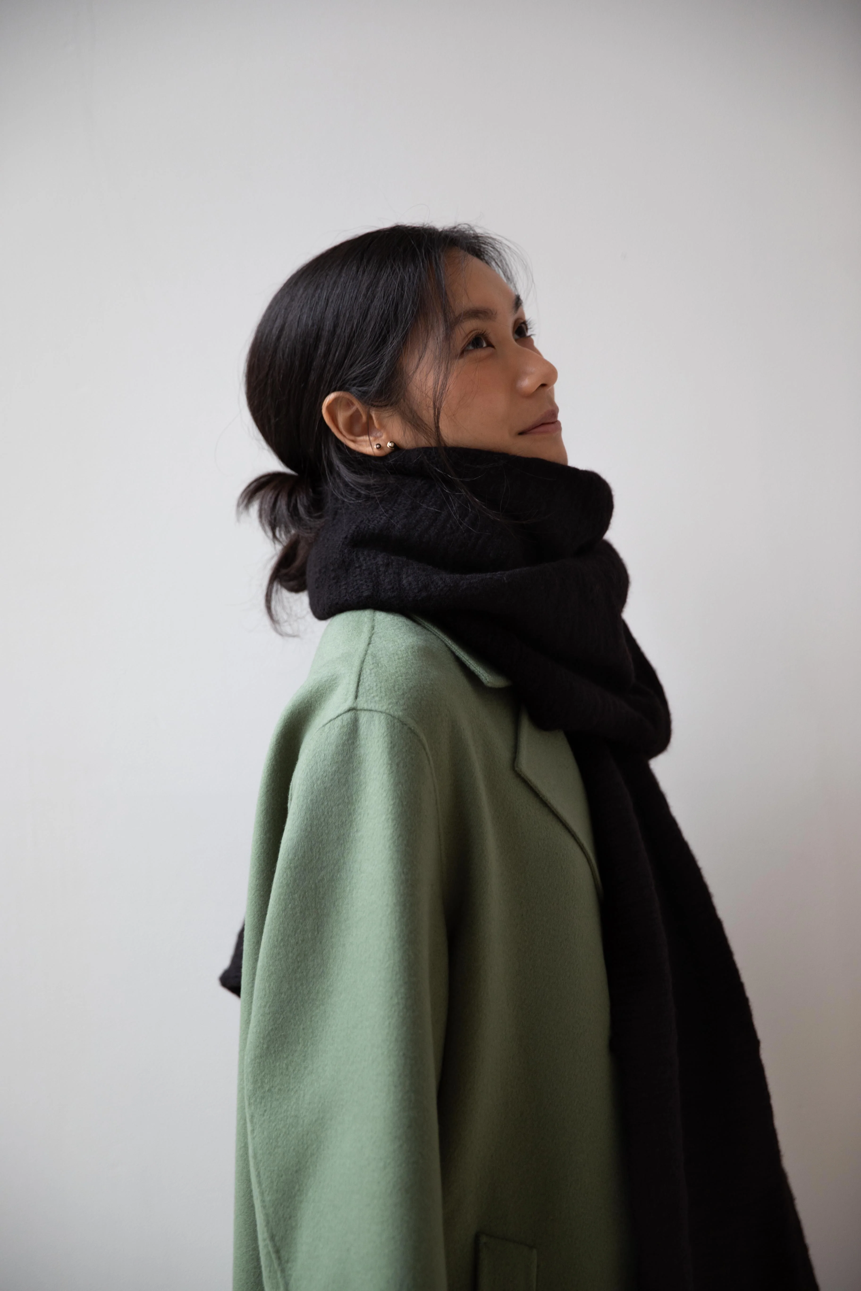 Norlha | Handspun Shepherd Scarf in Black - Image 8