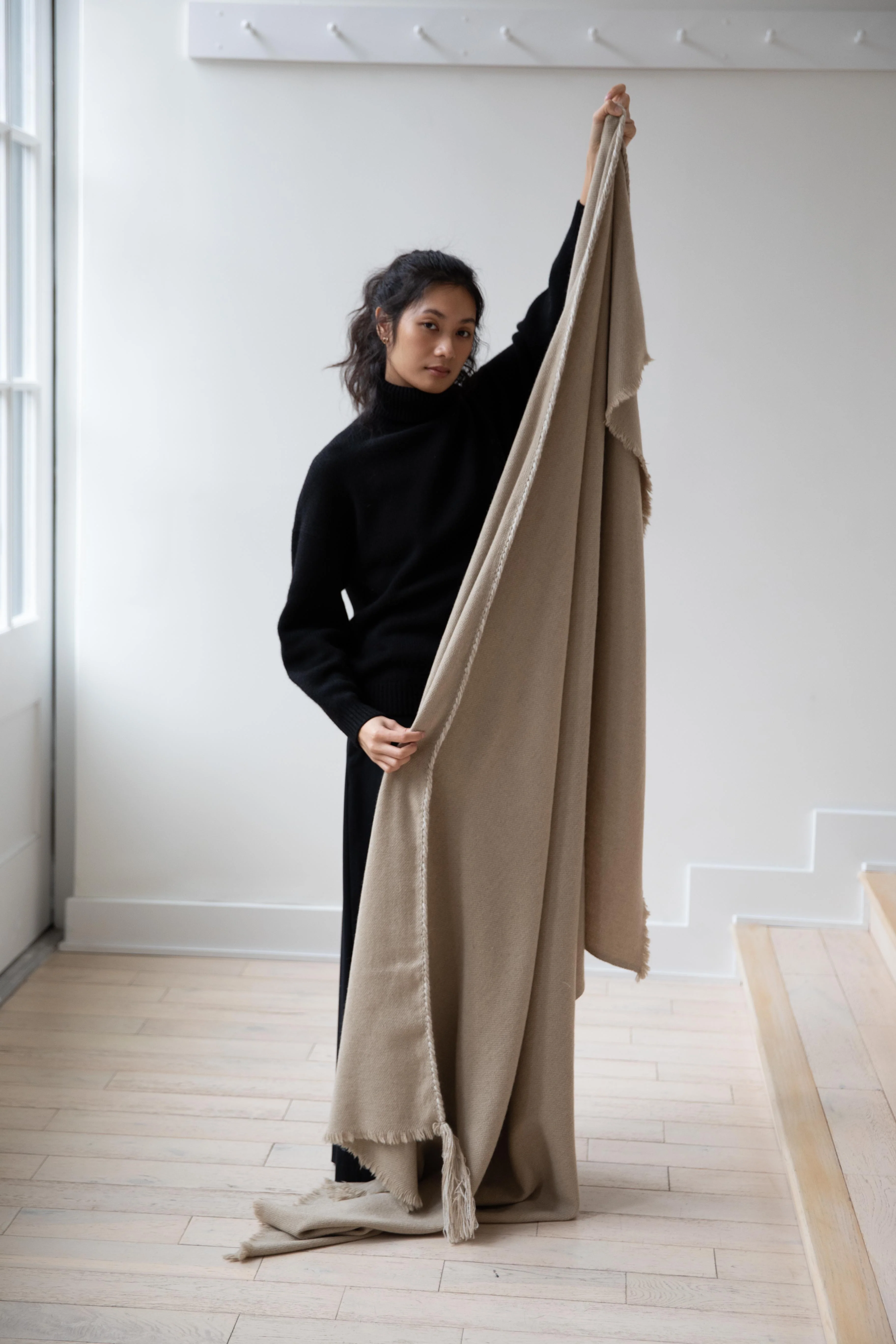 Norlha | Nomad Classic Braided Blanket in Golden Straw - Image 6