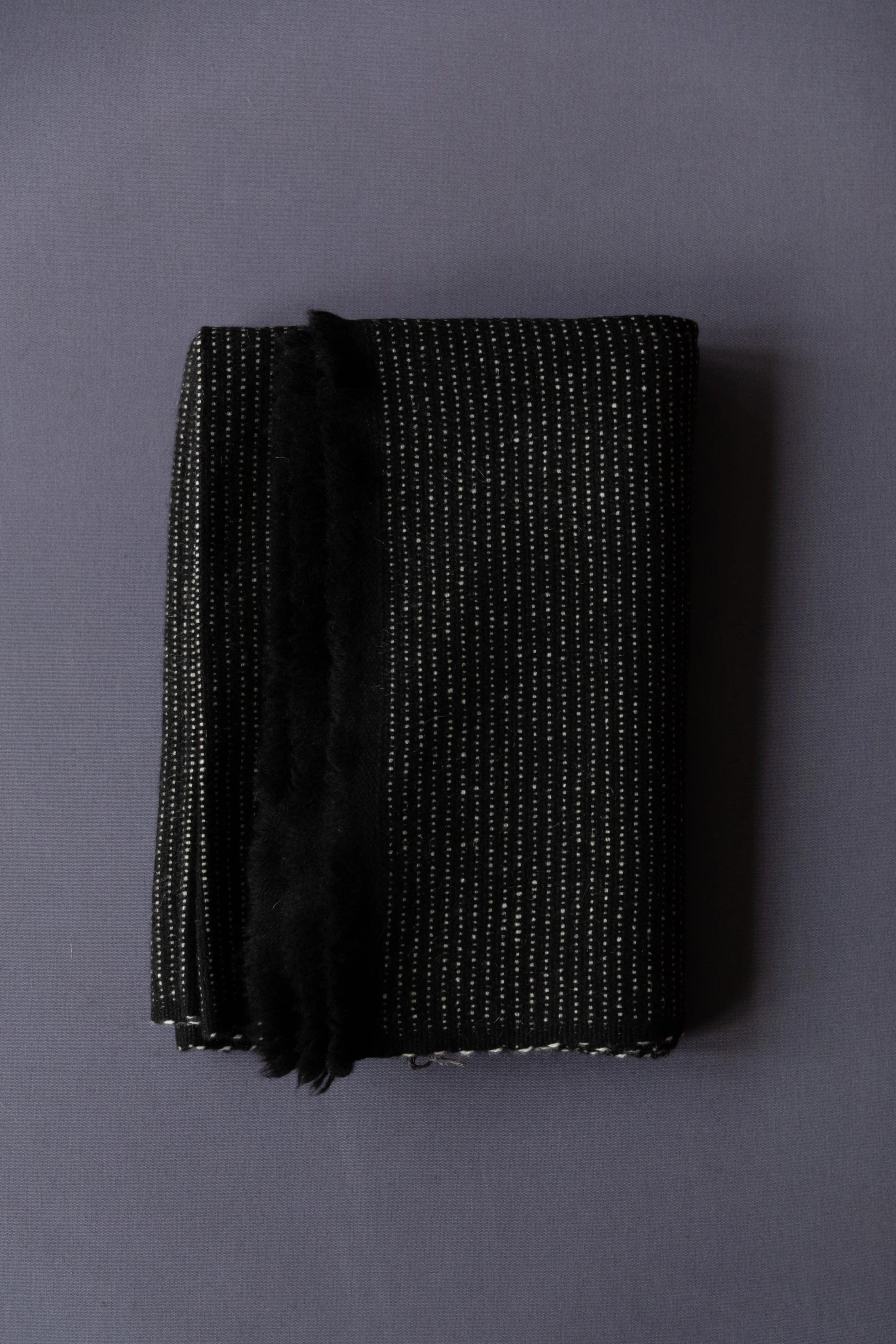 Norlha | Nomad Seed Scarf in Black & Natural Yak White - Image 16