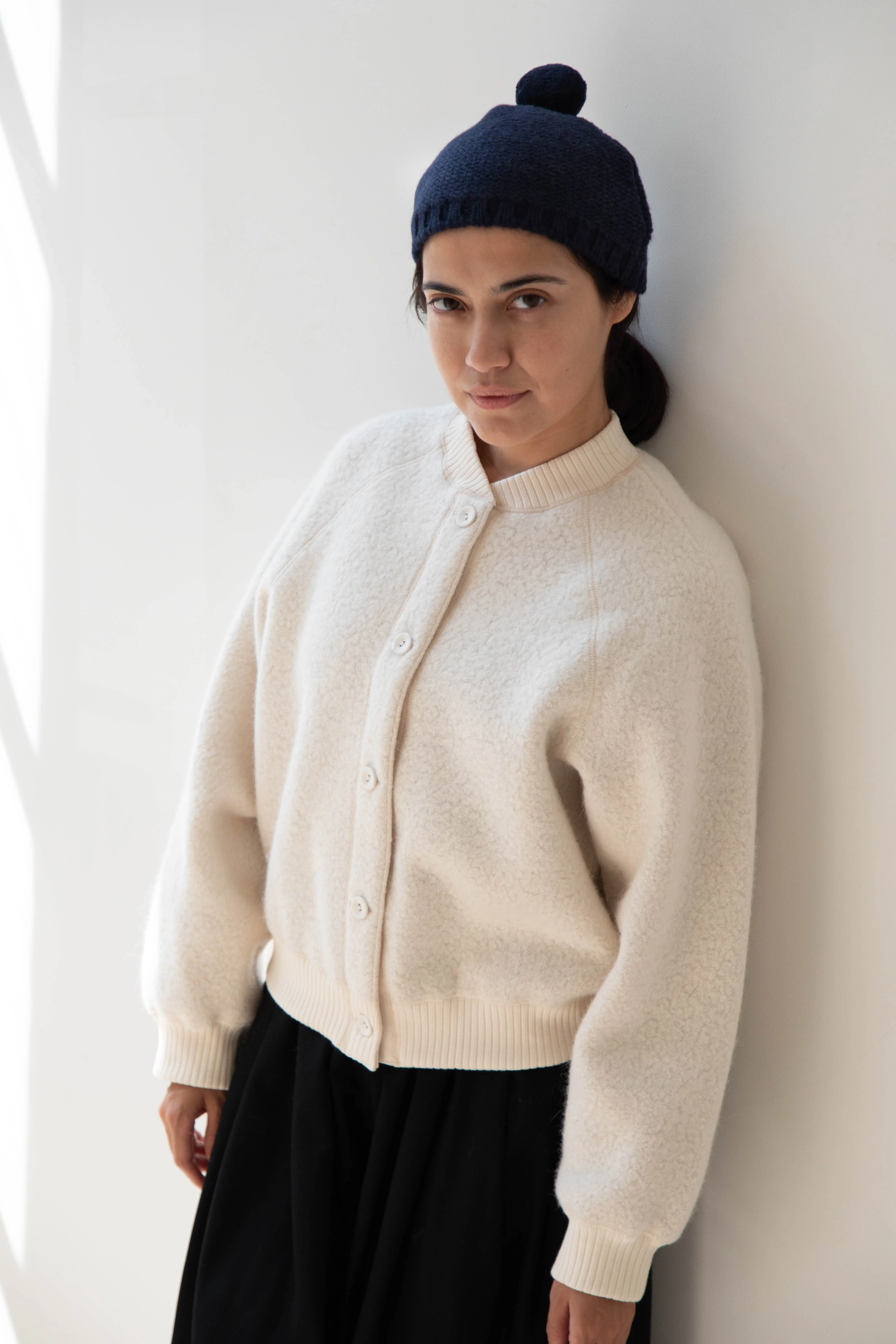 Nothing Written | Alpaca Knit Beanie in Navy - Image 10