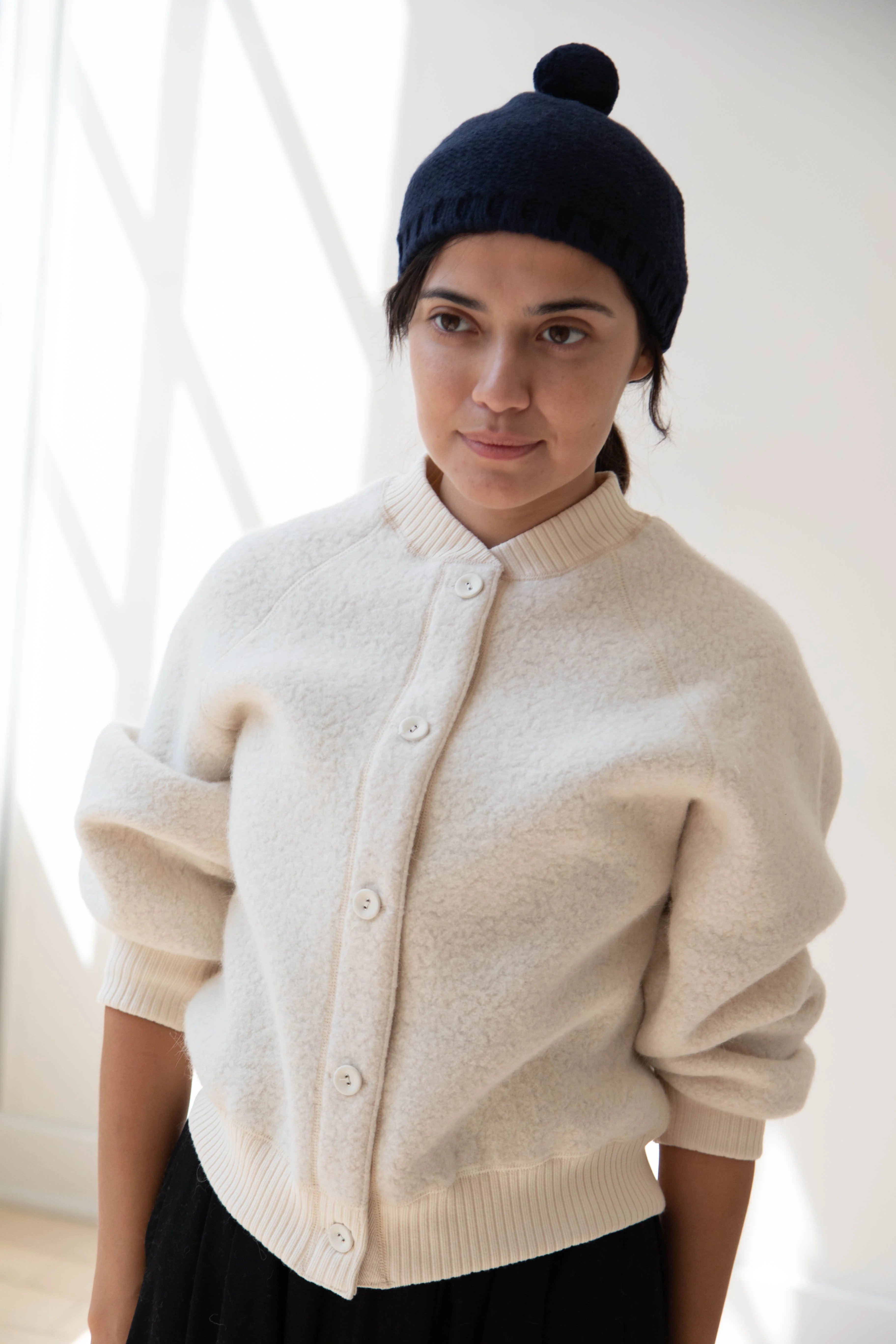 Nothing Written | Alpaca Knit Beanie in Navy - Image 3