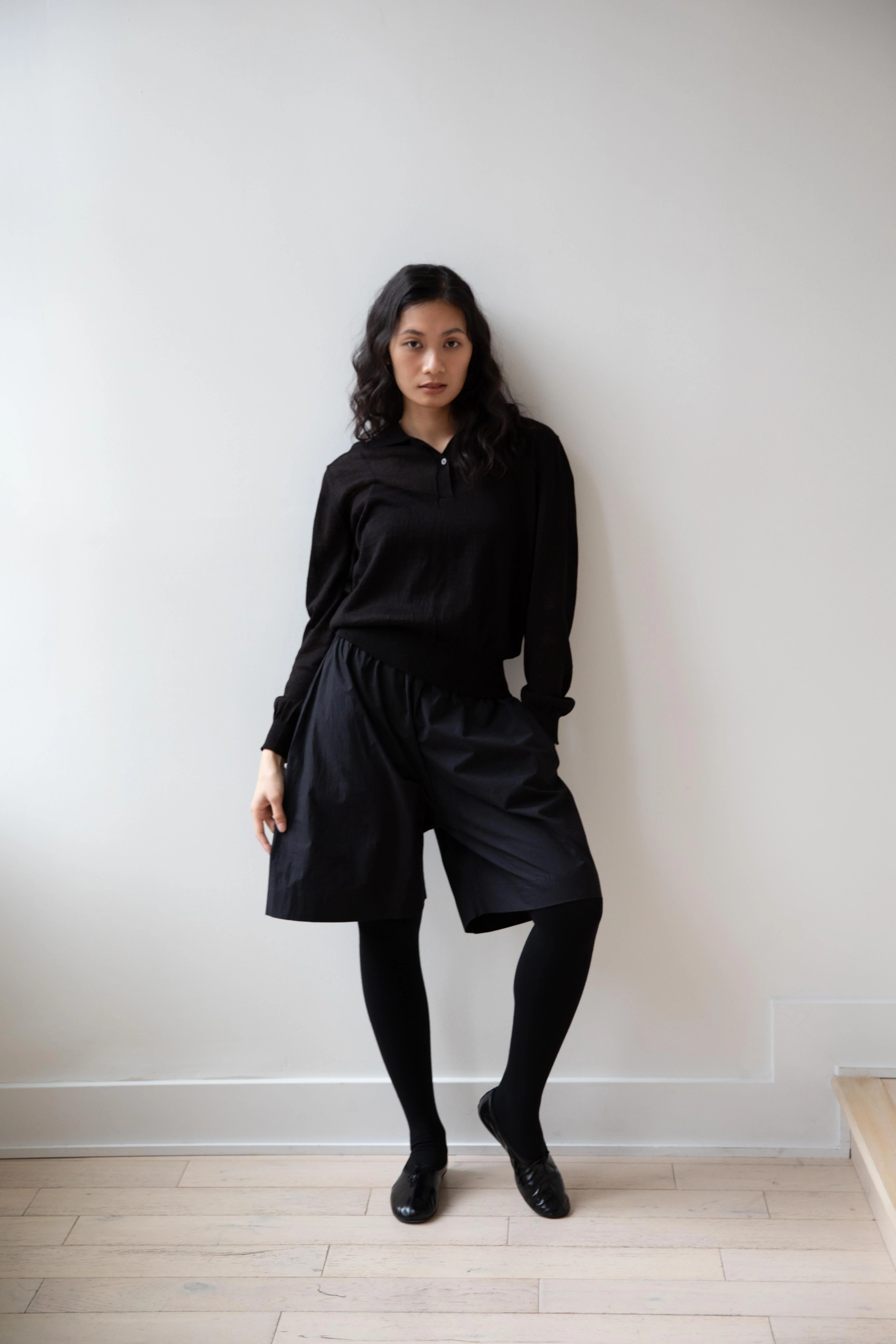 Nothing Written | Carrel Collar Polo in Black - Image 19