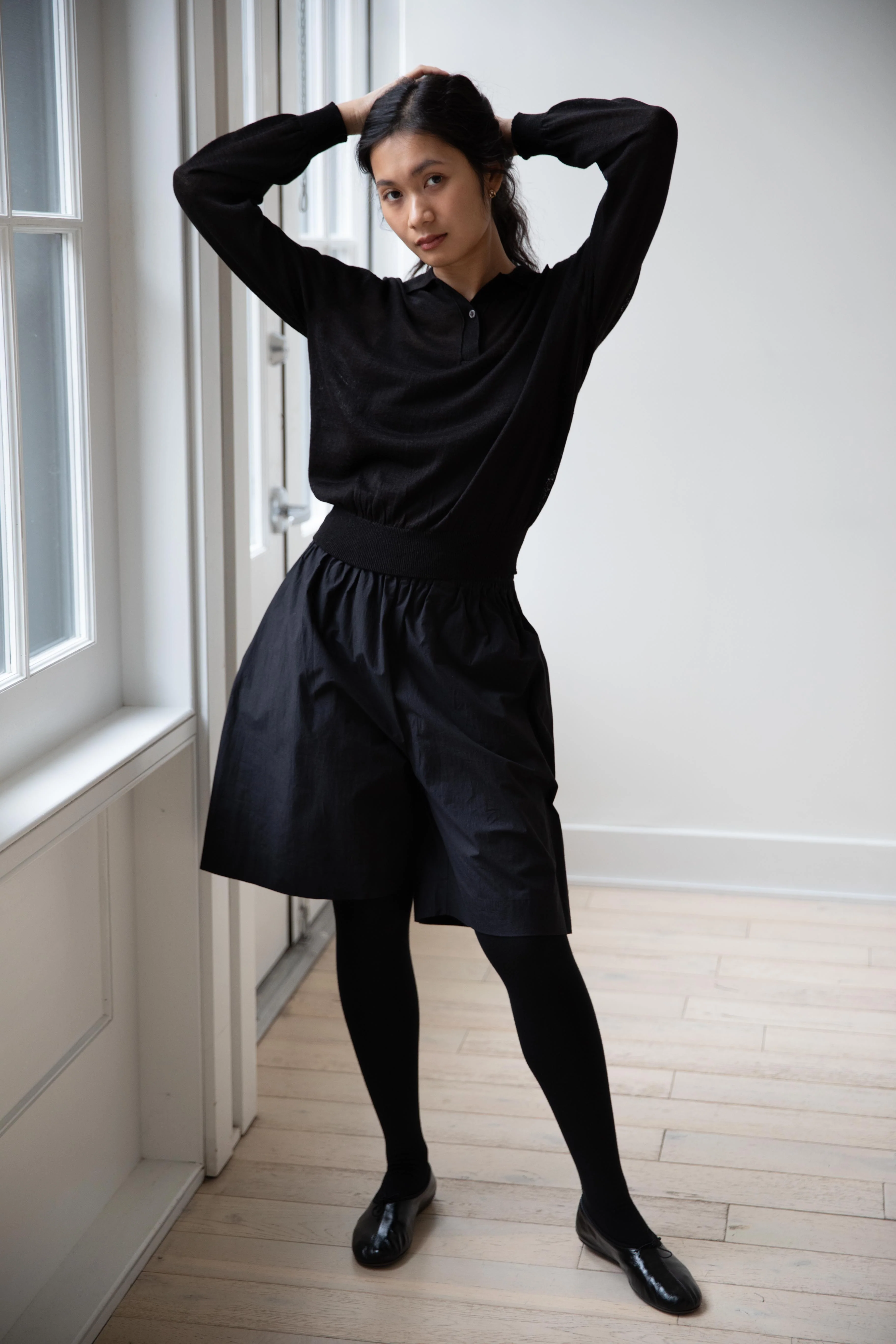 Nothing Written | Carrel Collar Polo in Black - Image 26