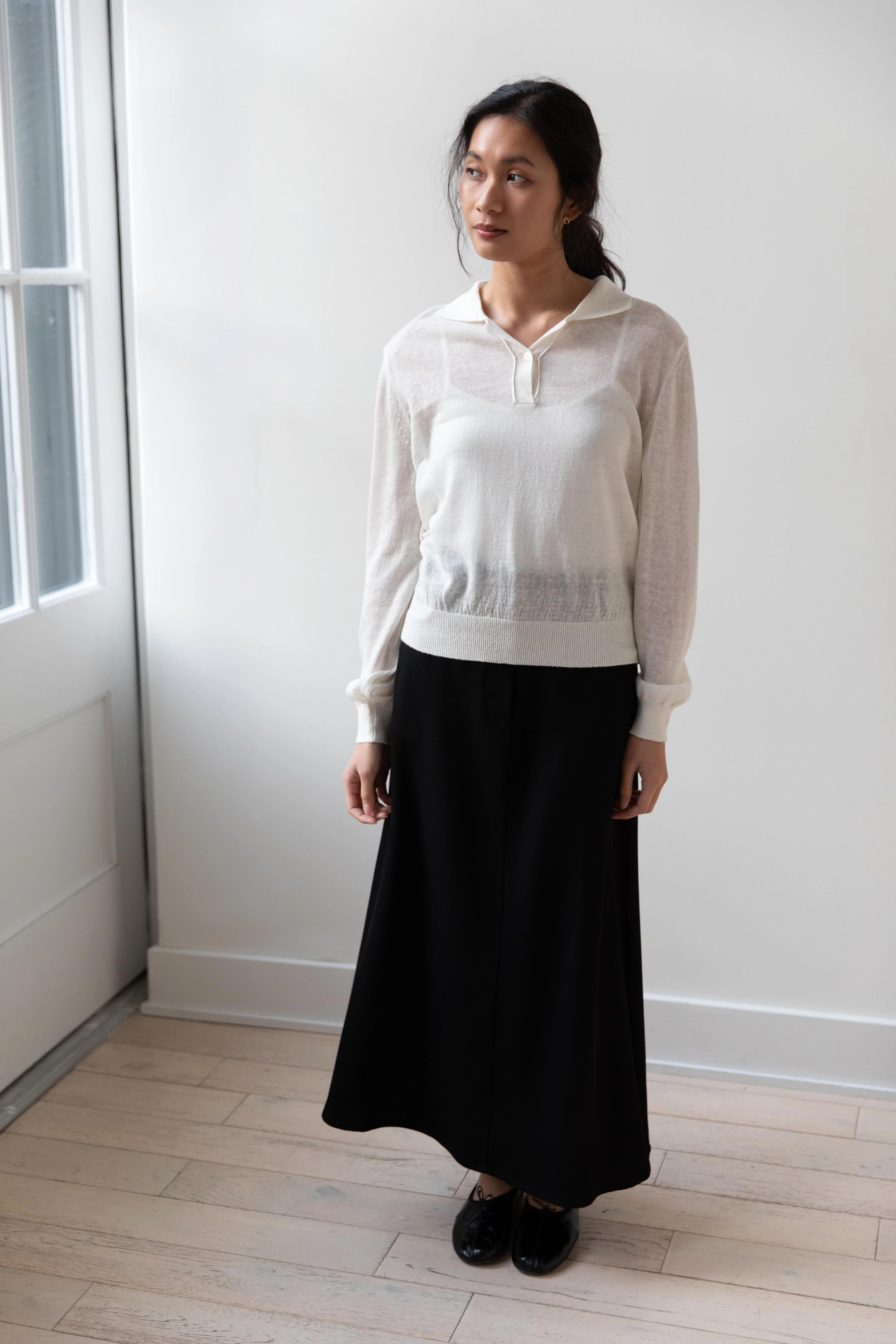 Nothing Written | Carrel Collar Polo in White - Image 13