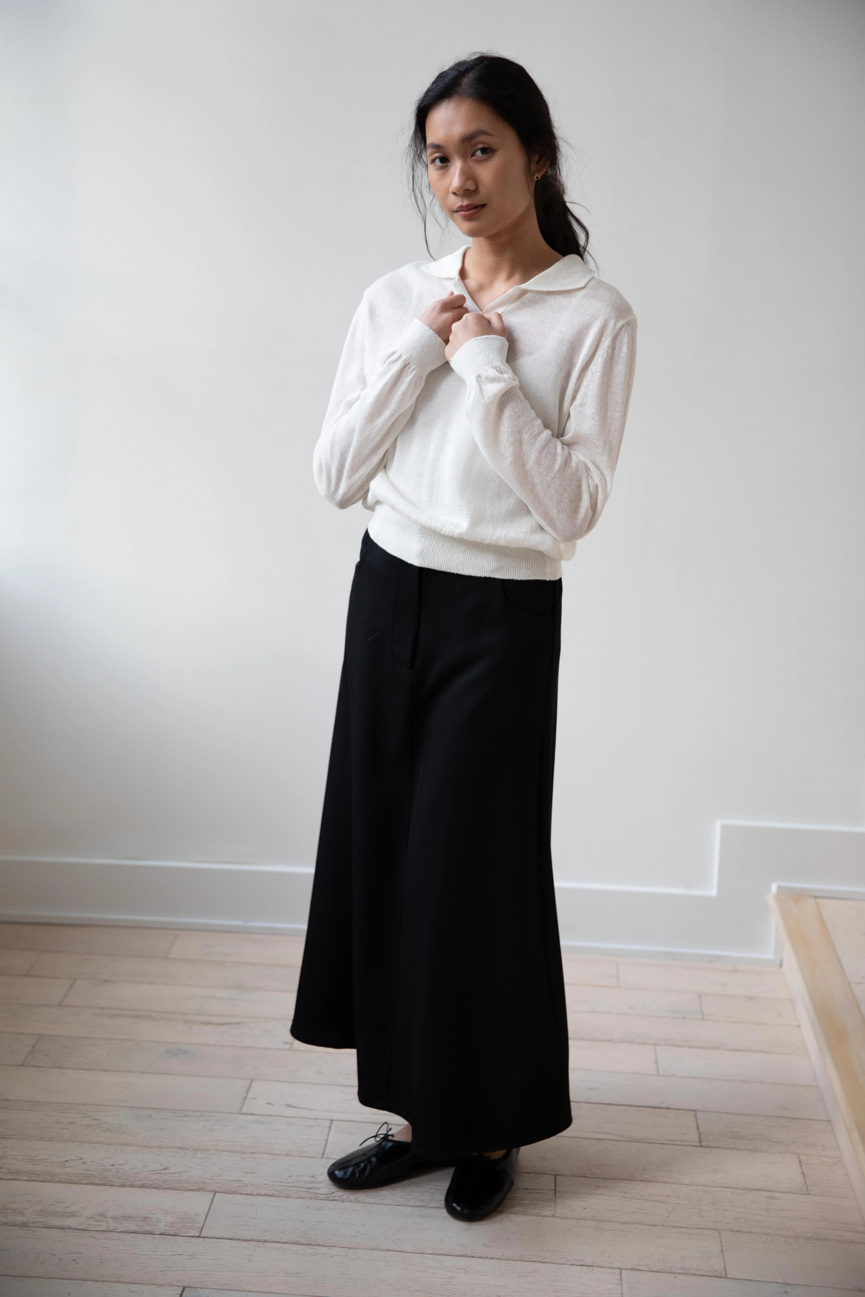 Nothing Written | Carrel Collar Polo in White - Image 6