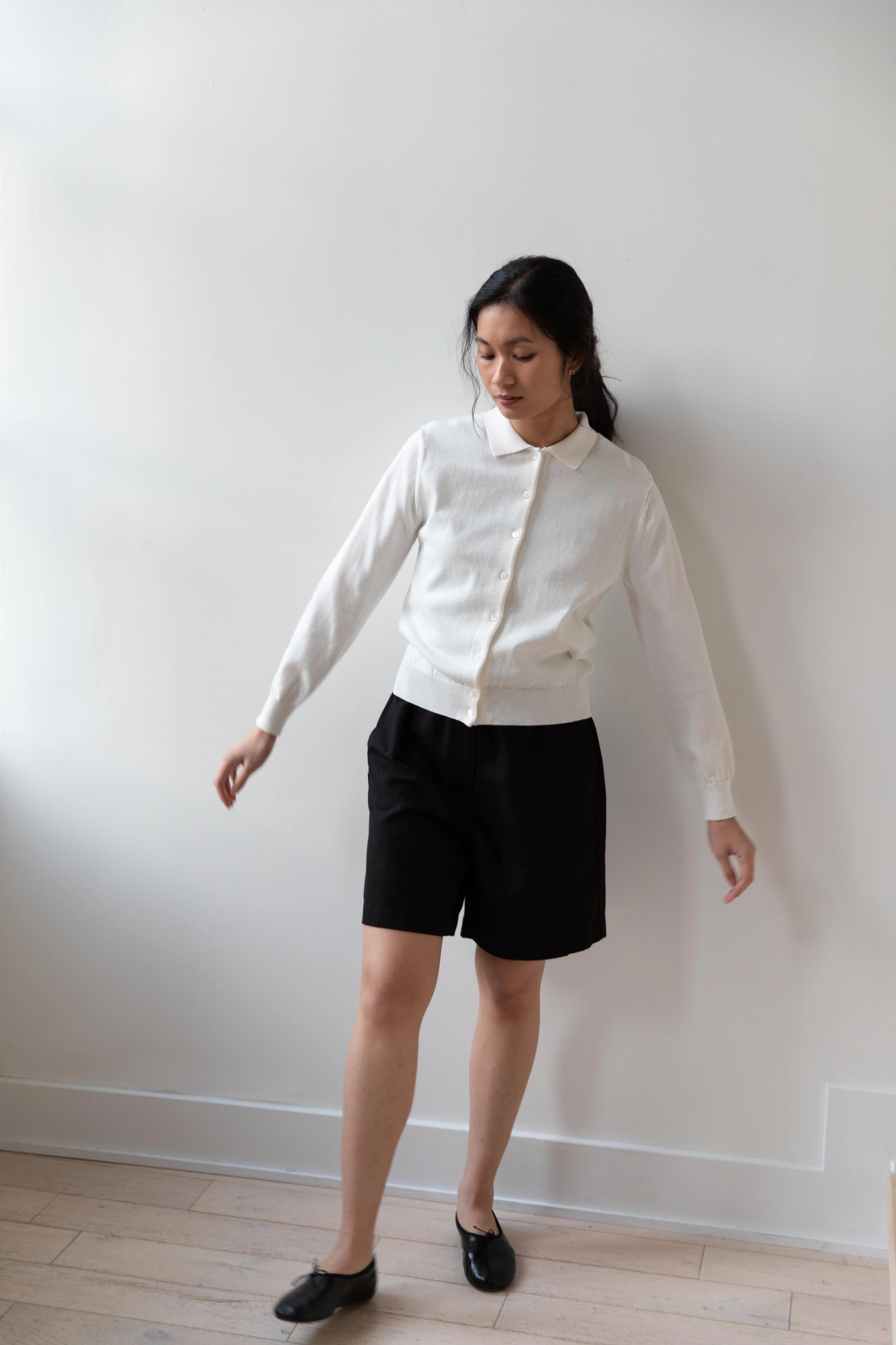 Nothing Written | Cotton Linen Shorts in Black - Image 17