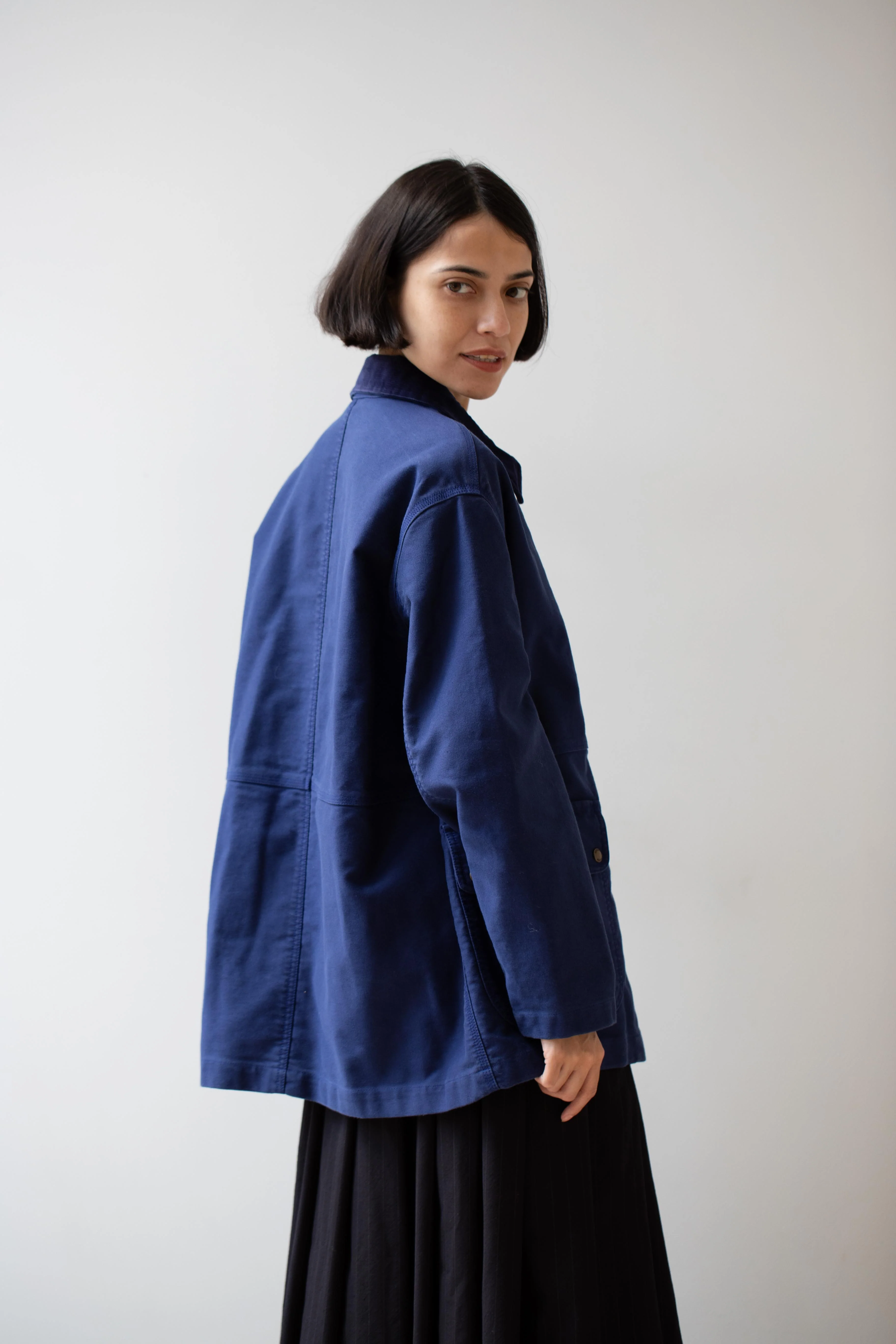 Nothing Written | Mole Skin Cotton Jacket in Blue - Image 14