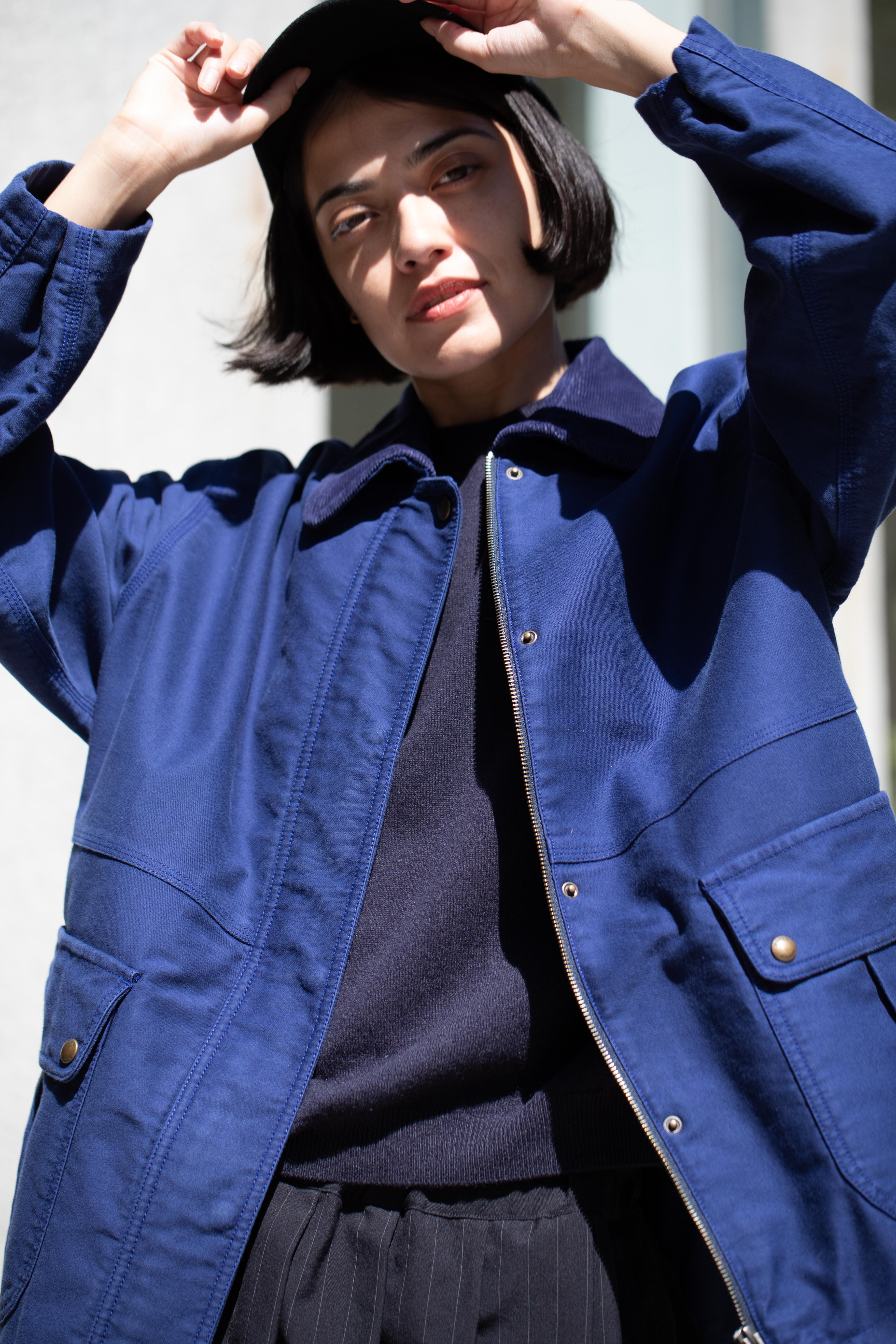 Nothing Written | Mole Skin Cotton Jacket in Blue - Image 32