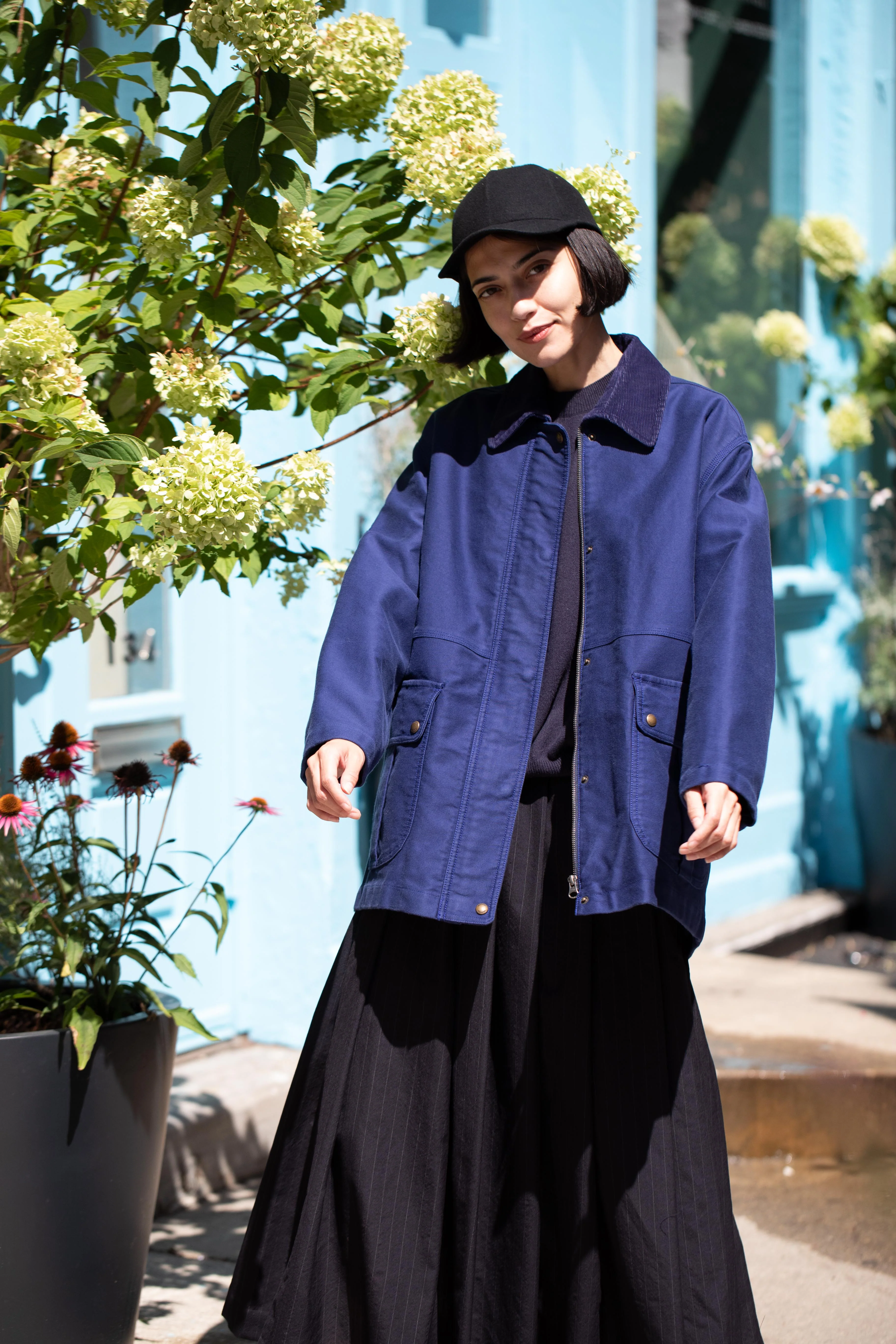 Nothing Written | Mole Skin Cotton Jacket in Blue - Image 43