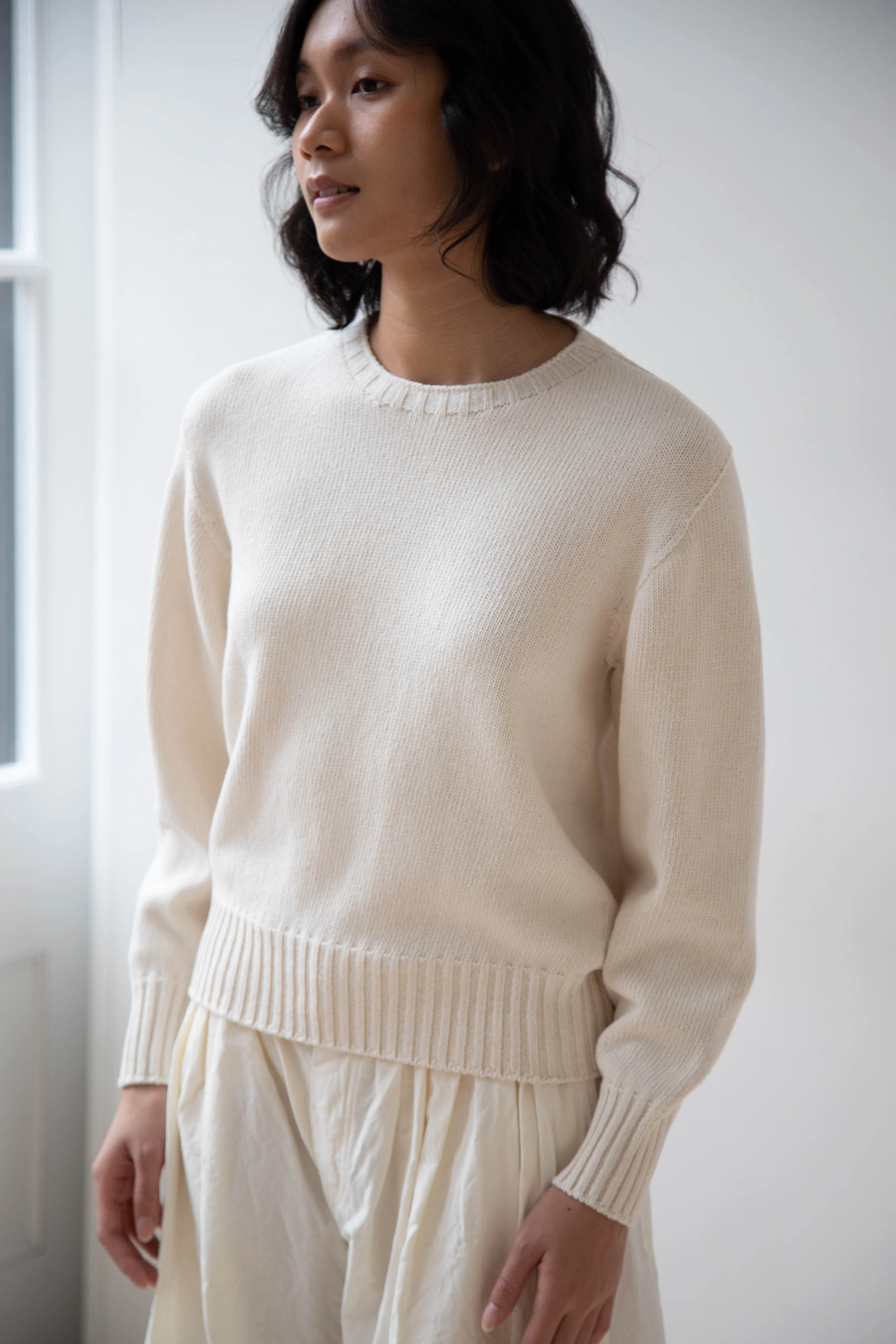 Nothing Written | Piya Cotton Sweater in Ivory - Image 13