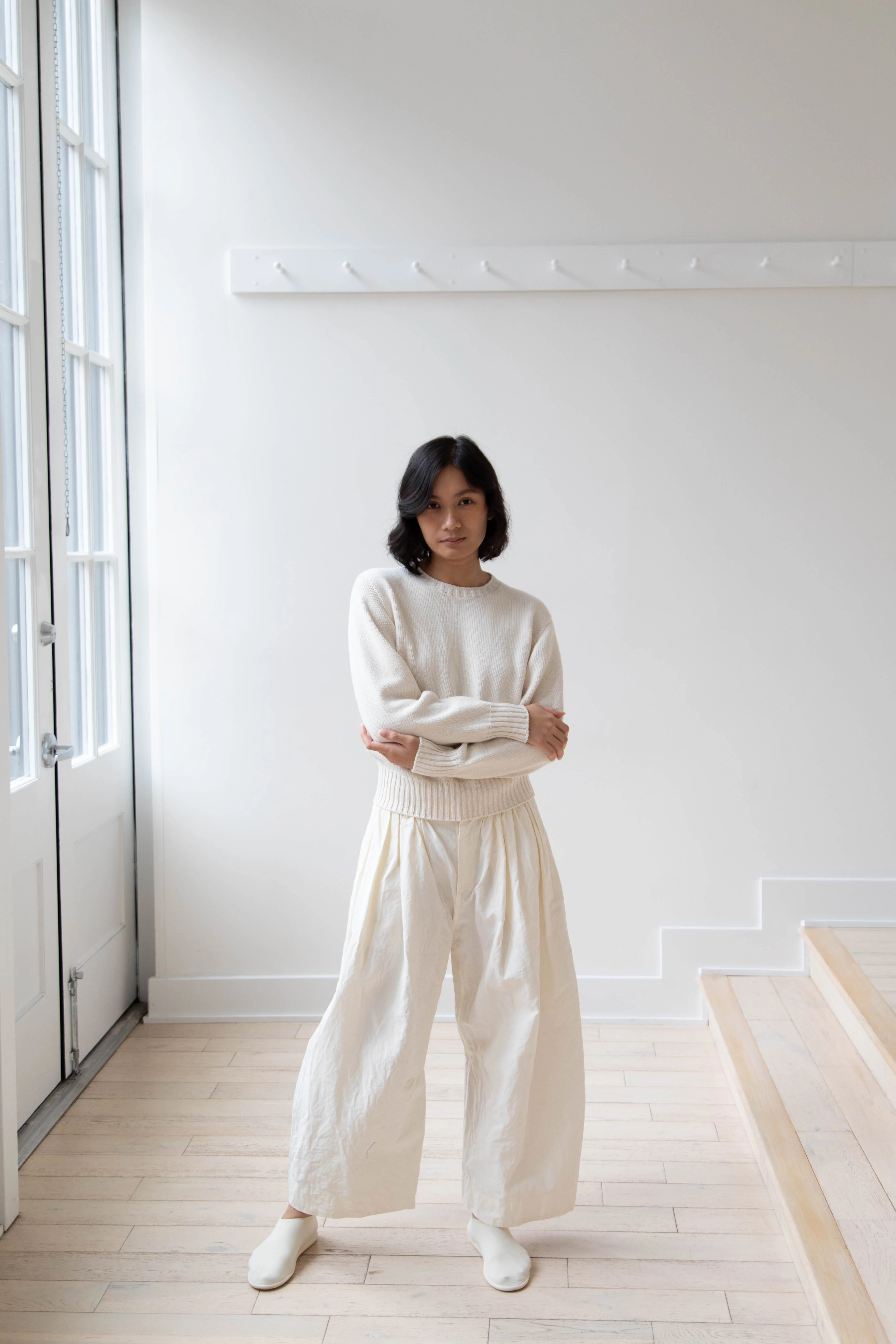 Nothing Written | Piya Cotton Sweater in Ivory - Image 16