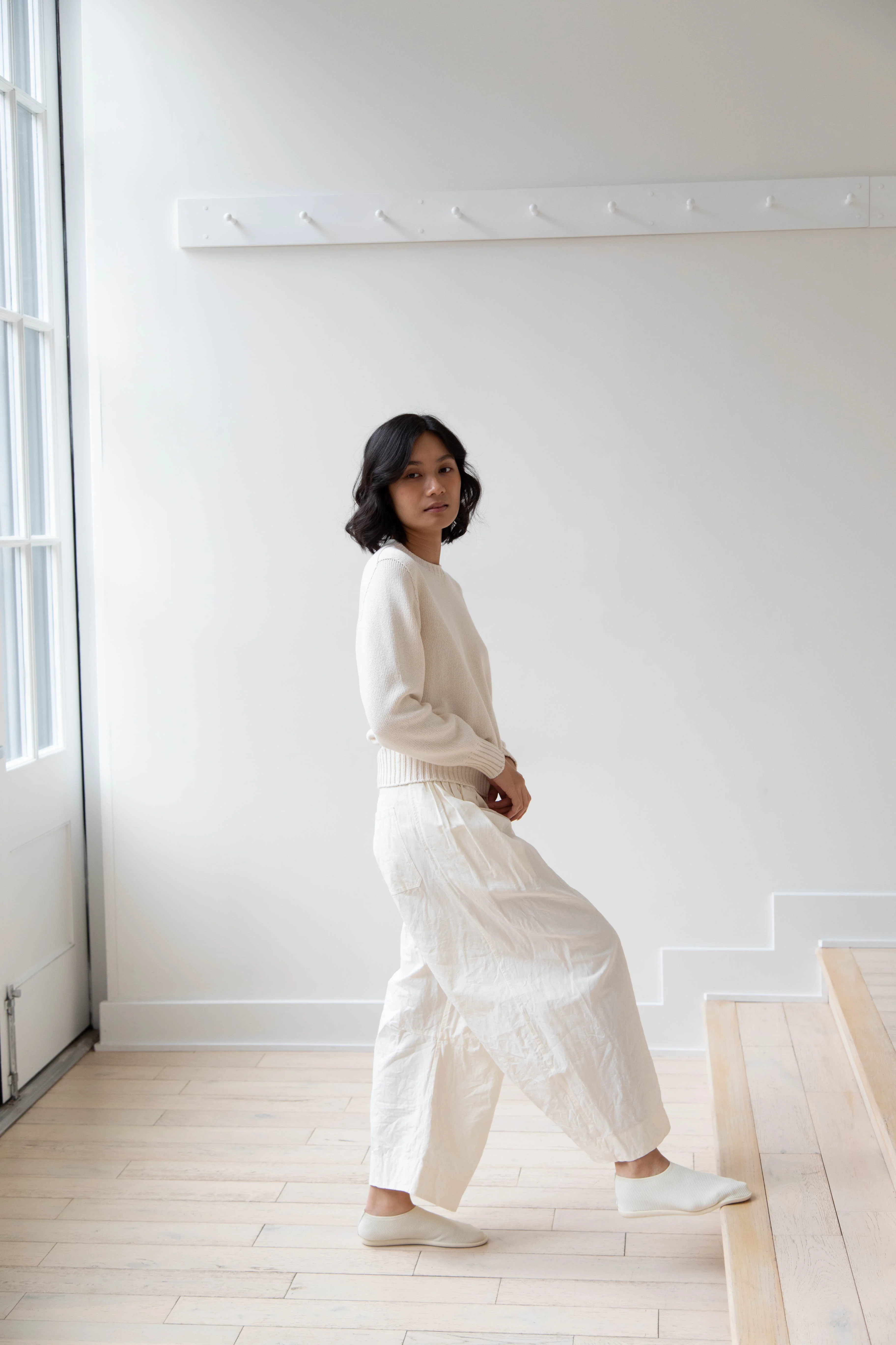 Nothing Written | Piya Cotton Sweater in Ivory - Image 19