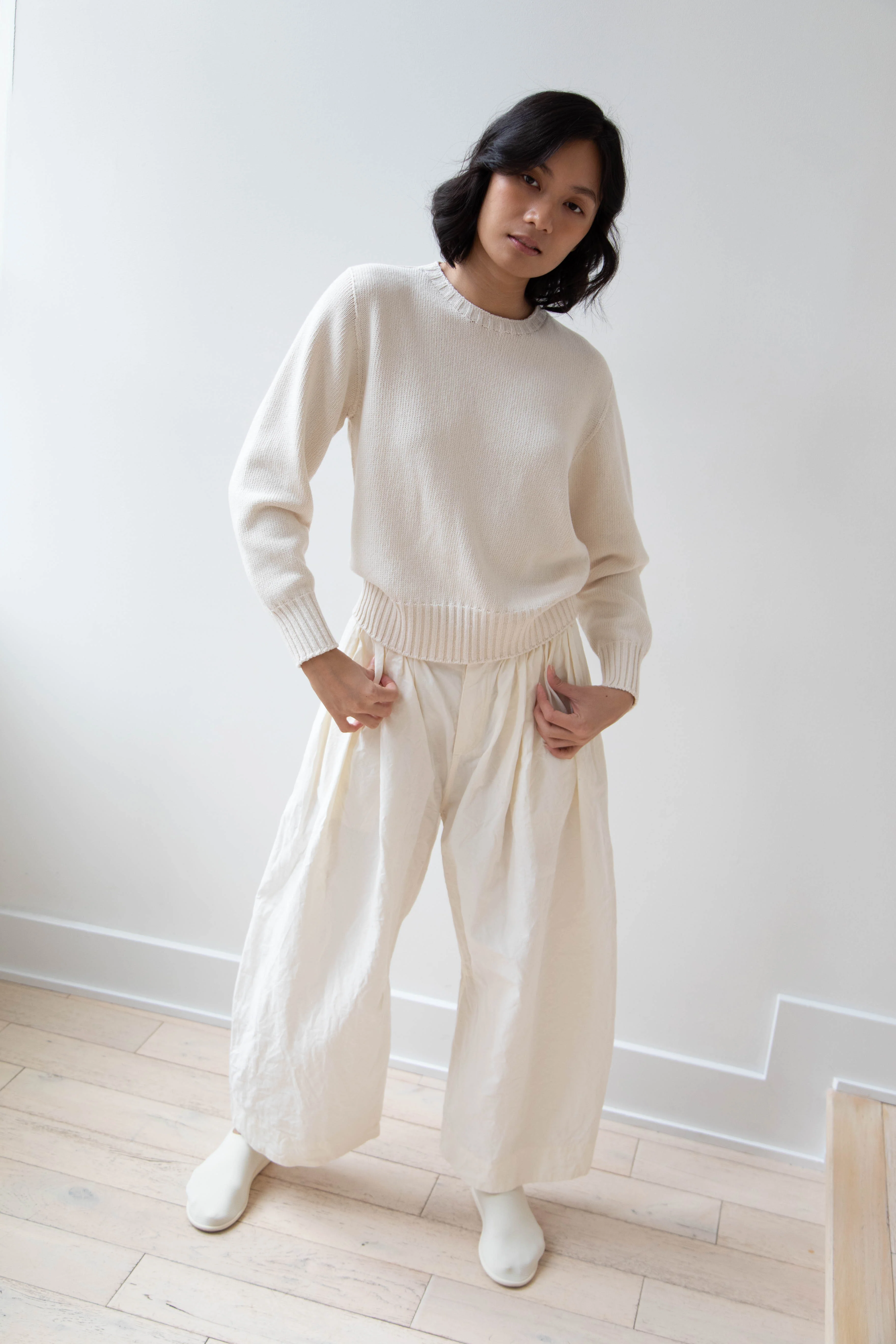Nothing Written | Piya Cotton Sweater in Ivory - Image 32