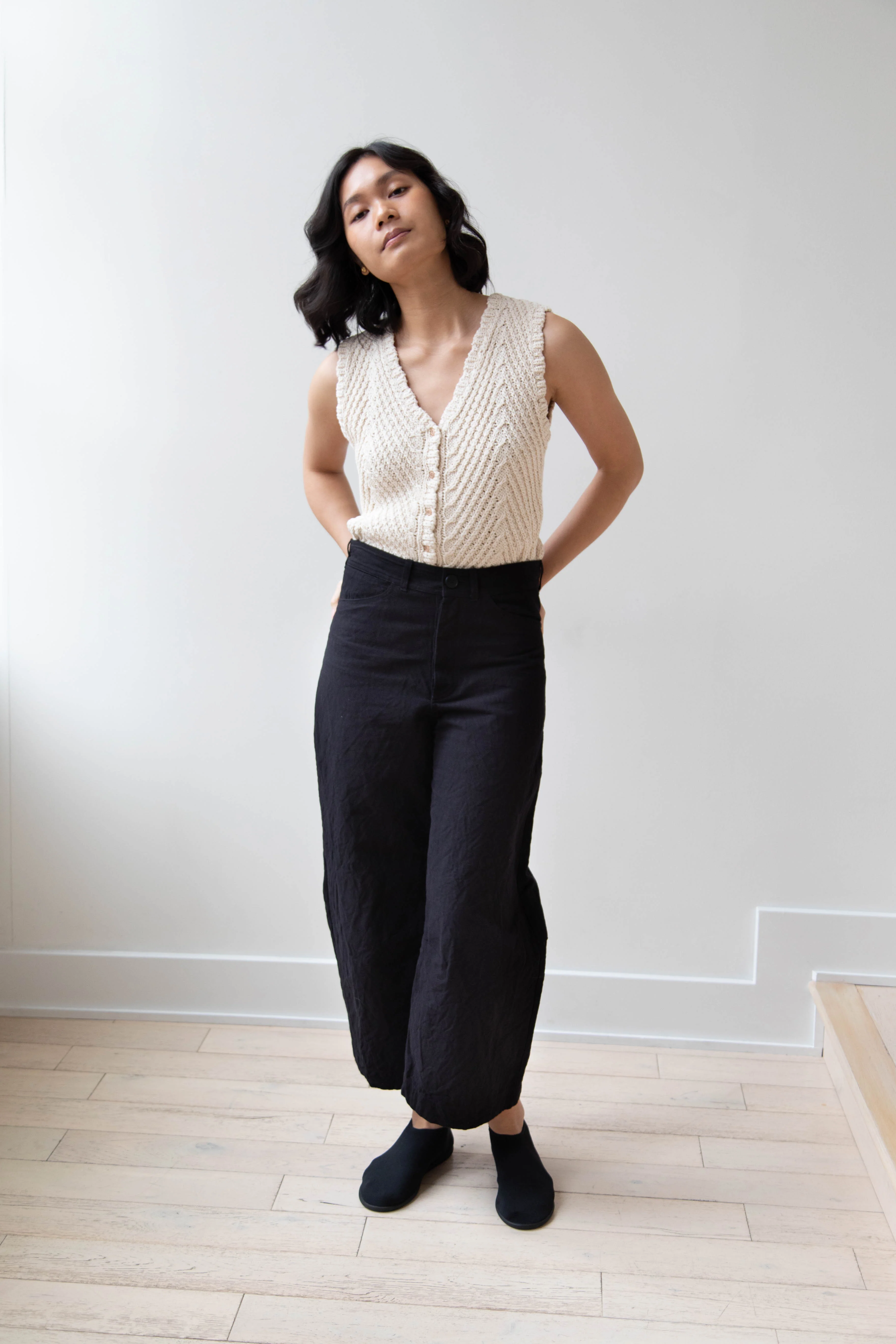Nothing Written | Rie Cotton Vest in Ivory - Image 24
