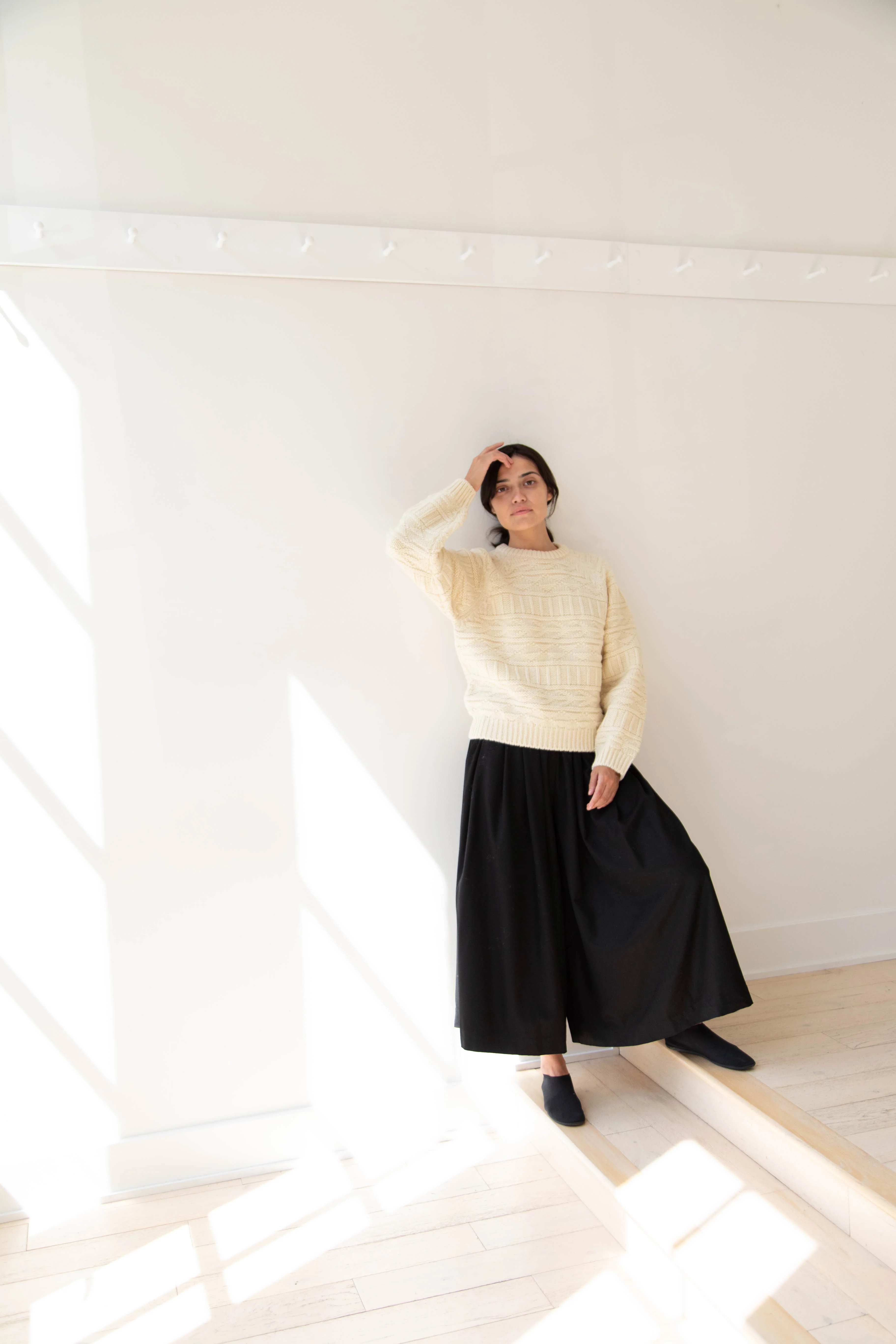 Nothing Written | Vintage Pattern Round Sweater in Ivory - Image 28
