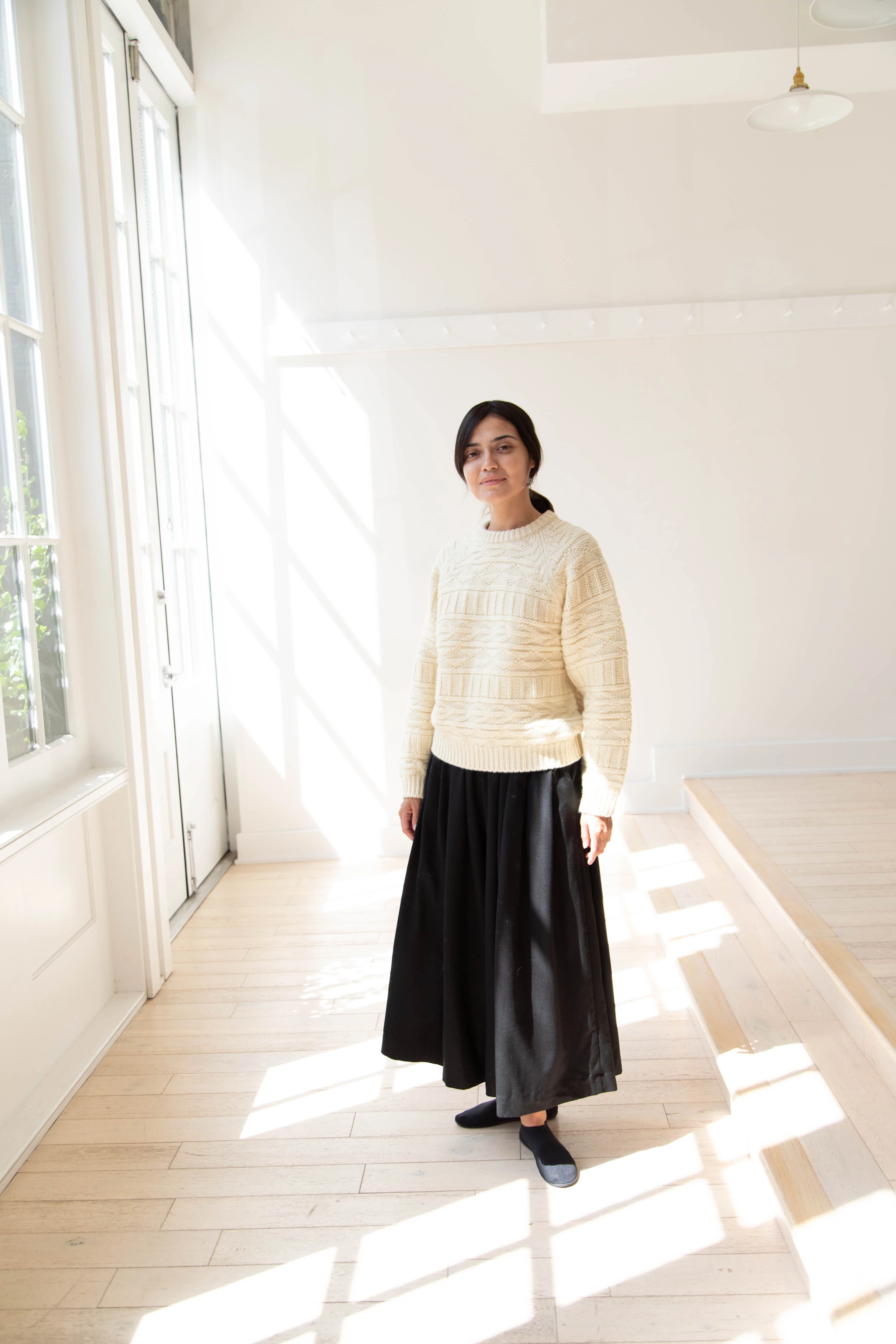 Nothing Written | Vintage Pattern Round Sweater in Ivory - Image 5