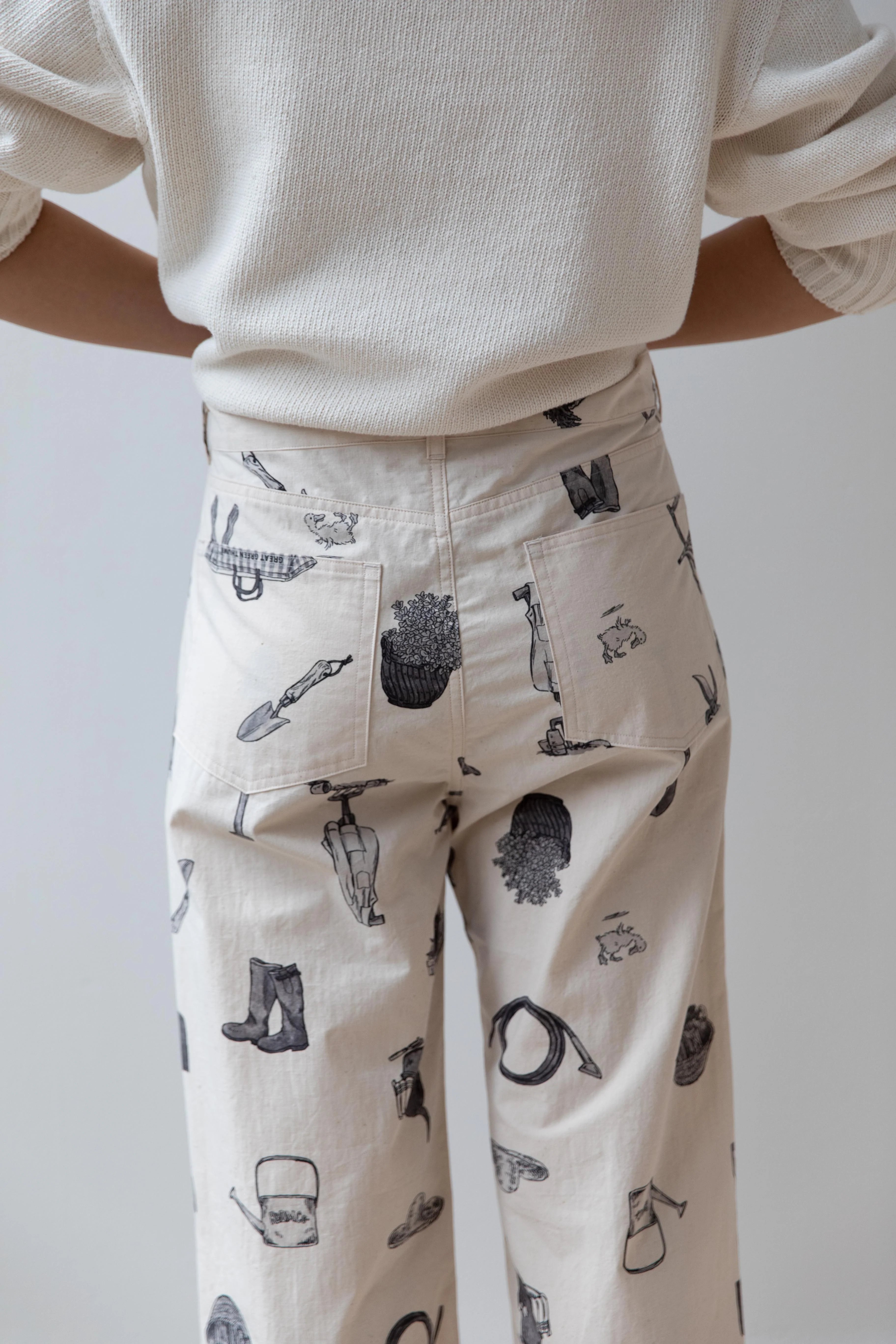 Old Man's Tailor | "Great Green Thumb" Buggy Pants in Natural & Black - Image 23