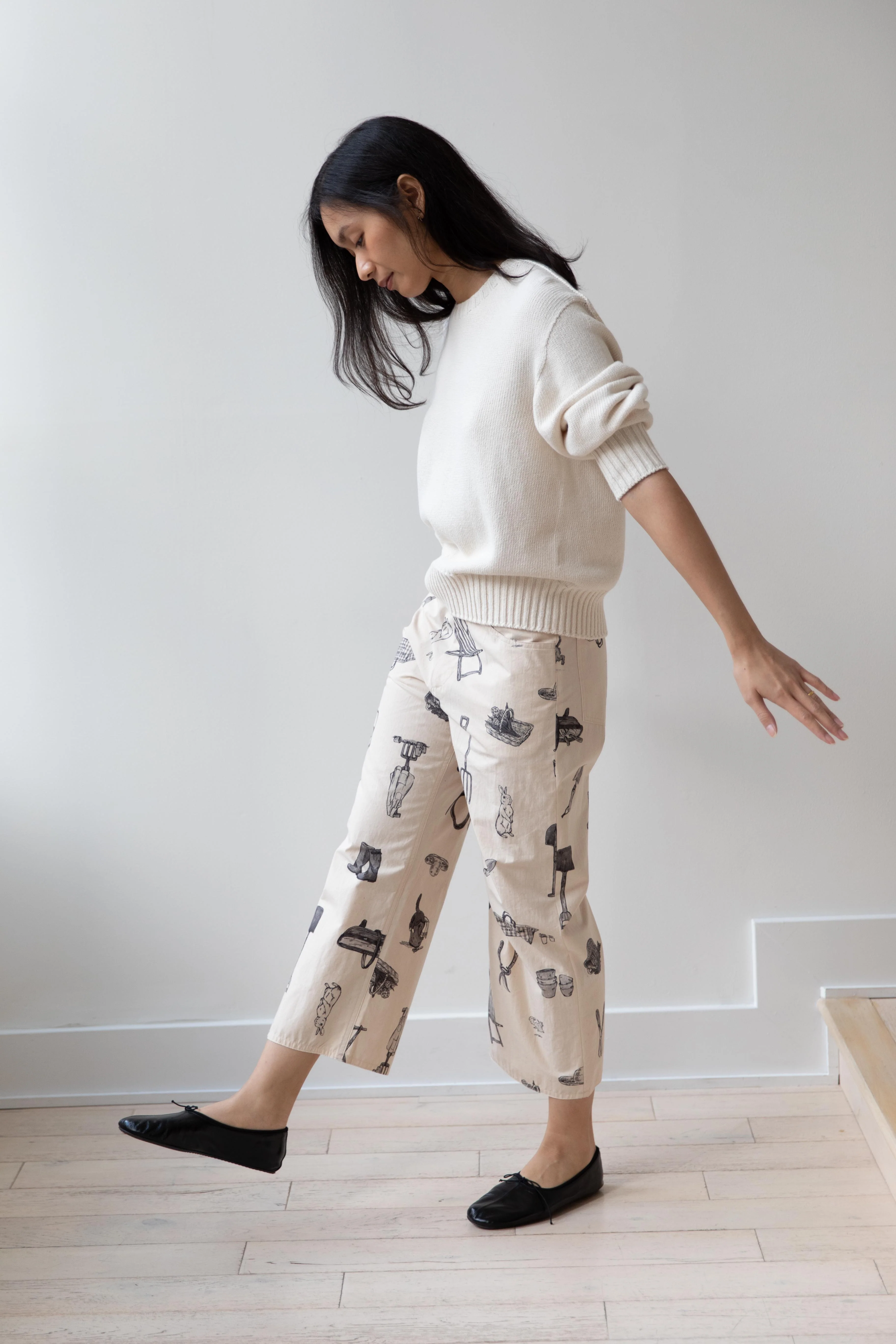 Old Man's Tailor | "Great Green Thumb" Buggy Pants in Natural & Black - Image 6