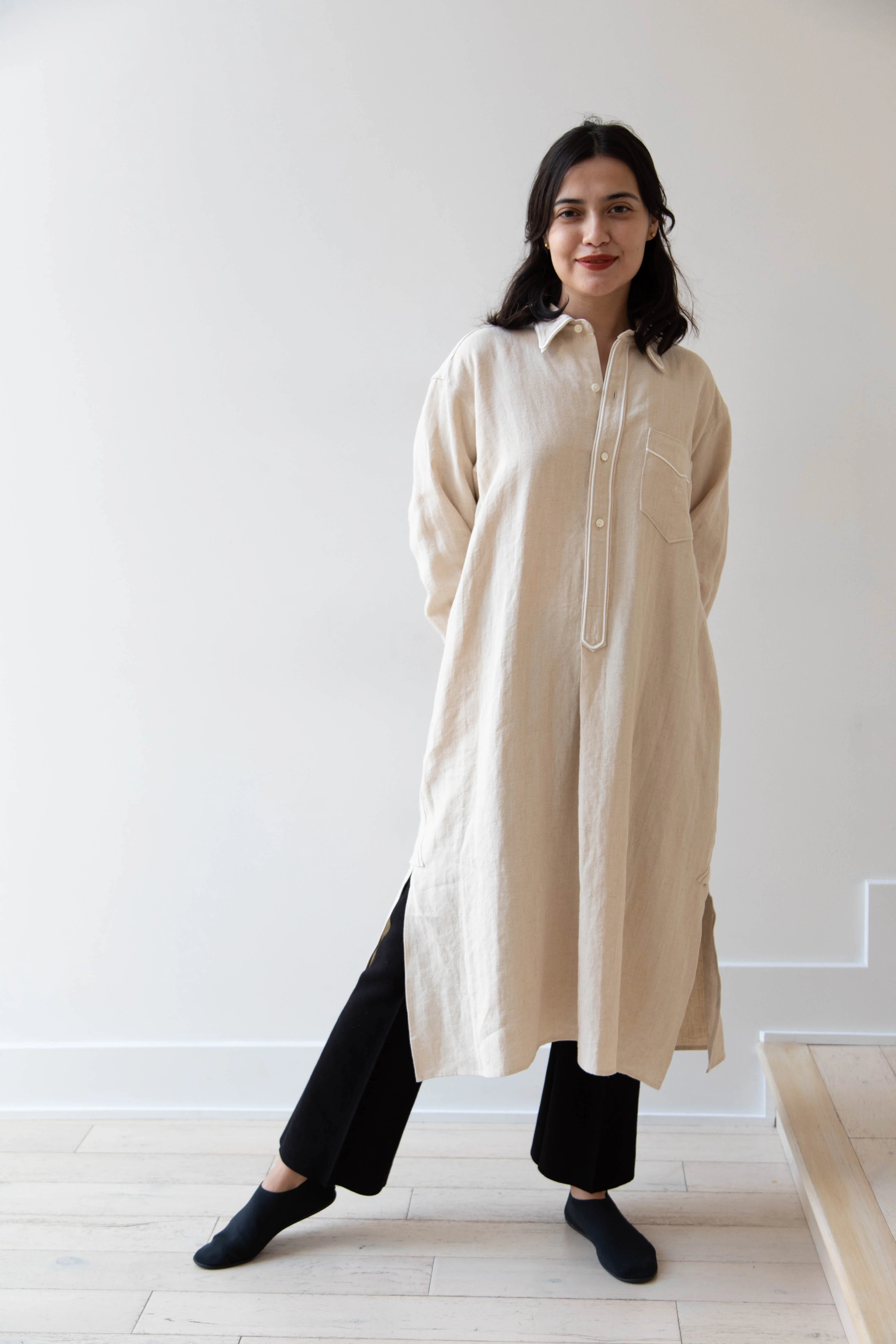 Old Man's Tailor | Hemp Trimming Long Shirt - Image 29