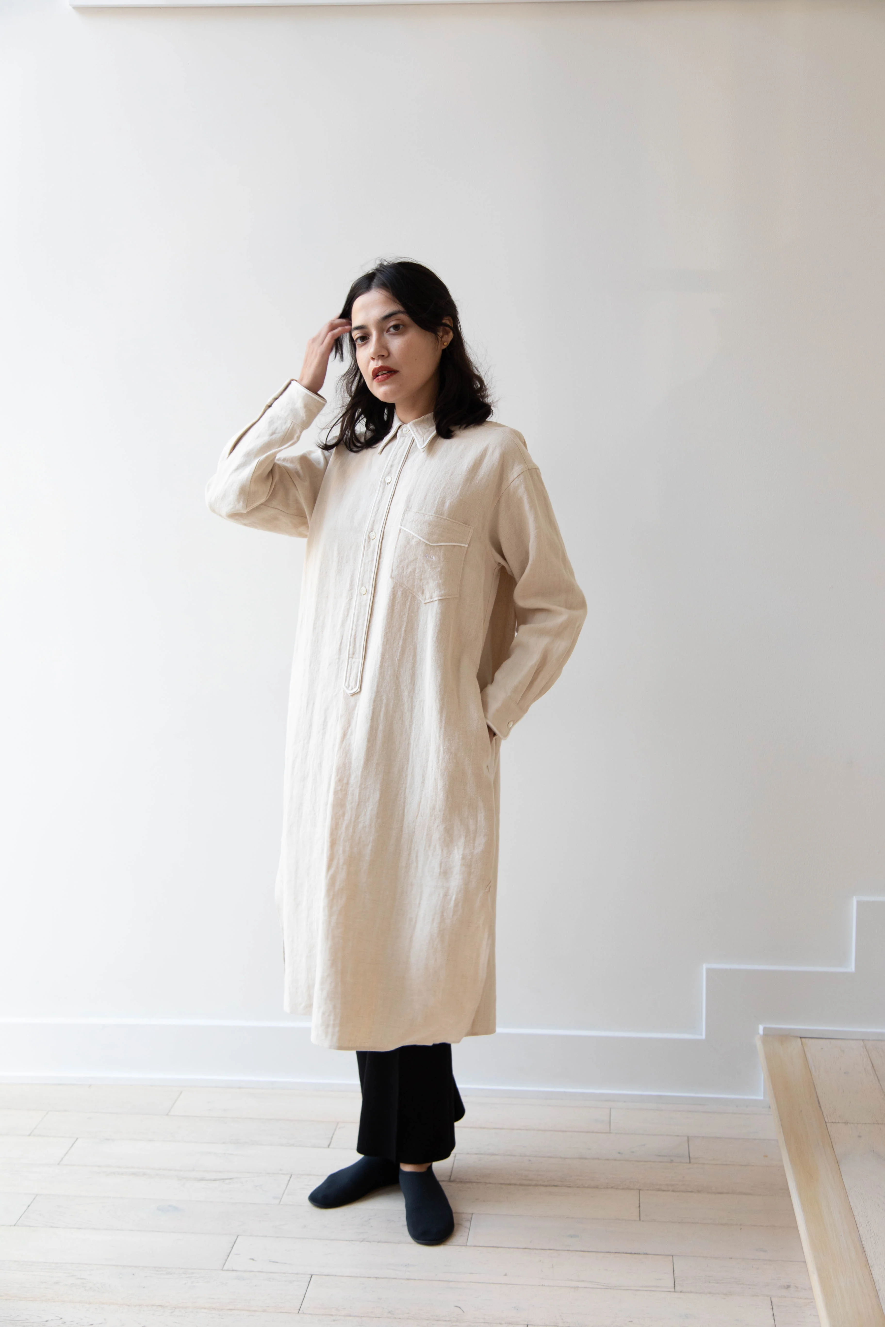 Old Man's Tailor | Hemp Trimming Long Shirt - Image 33