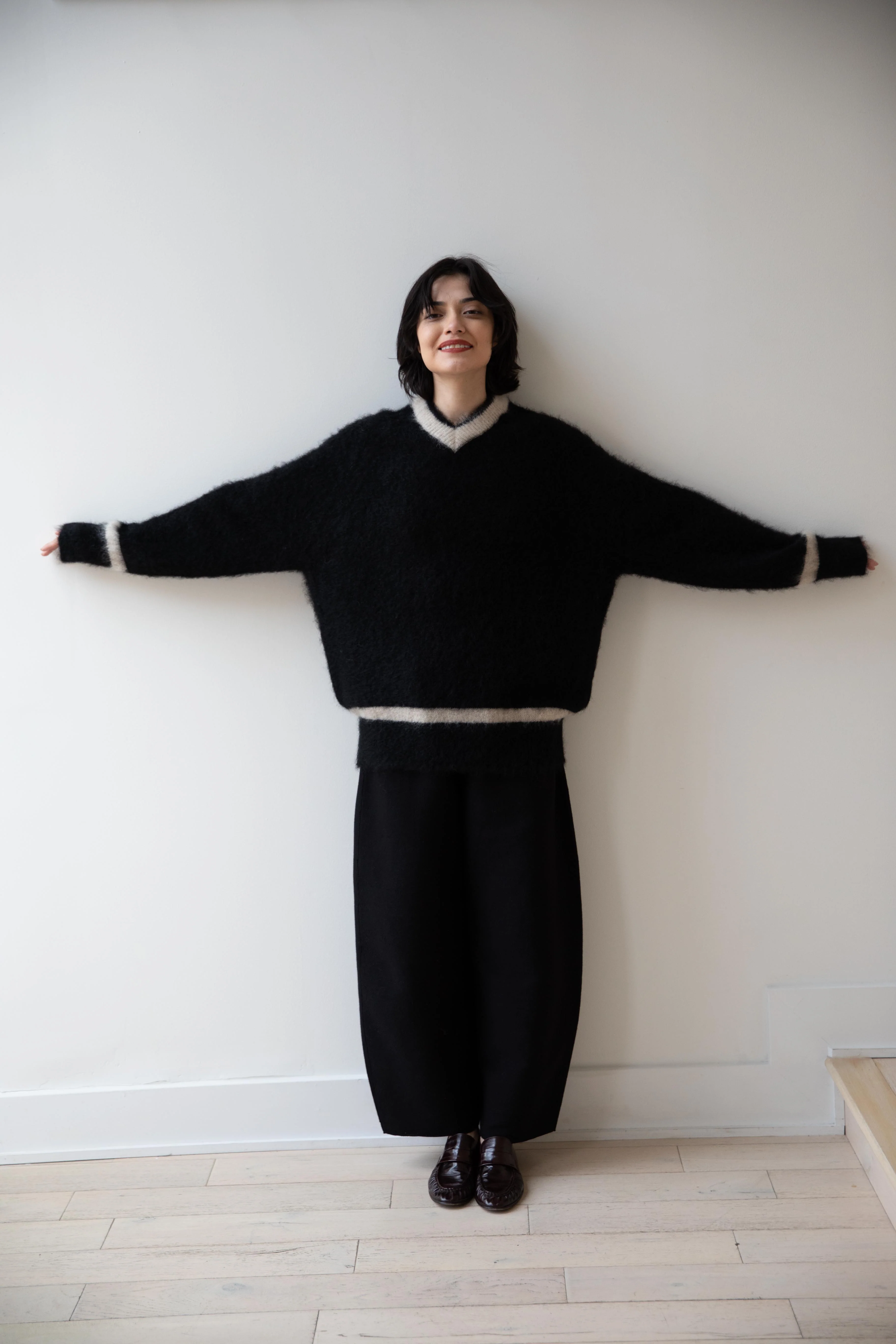 Old Man's Tailor | Mohair Cricket Sweater in Black - Image 24