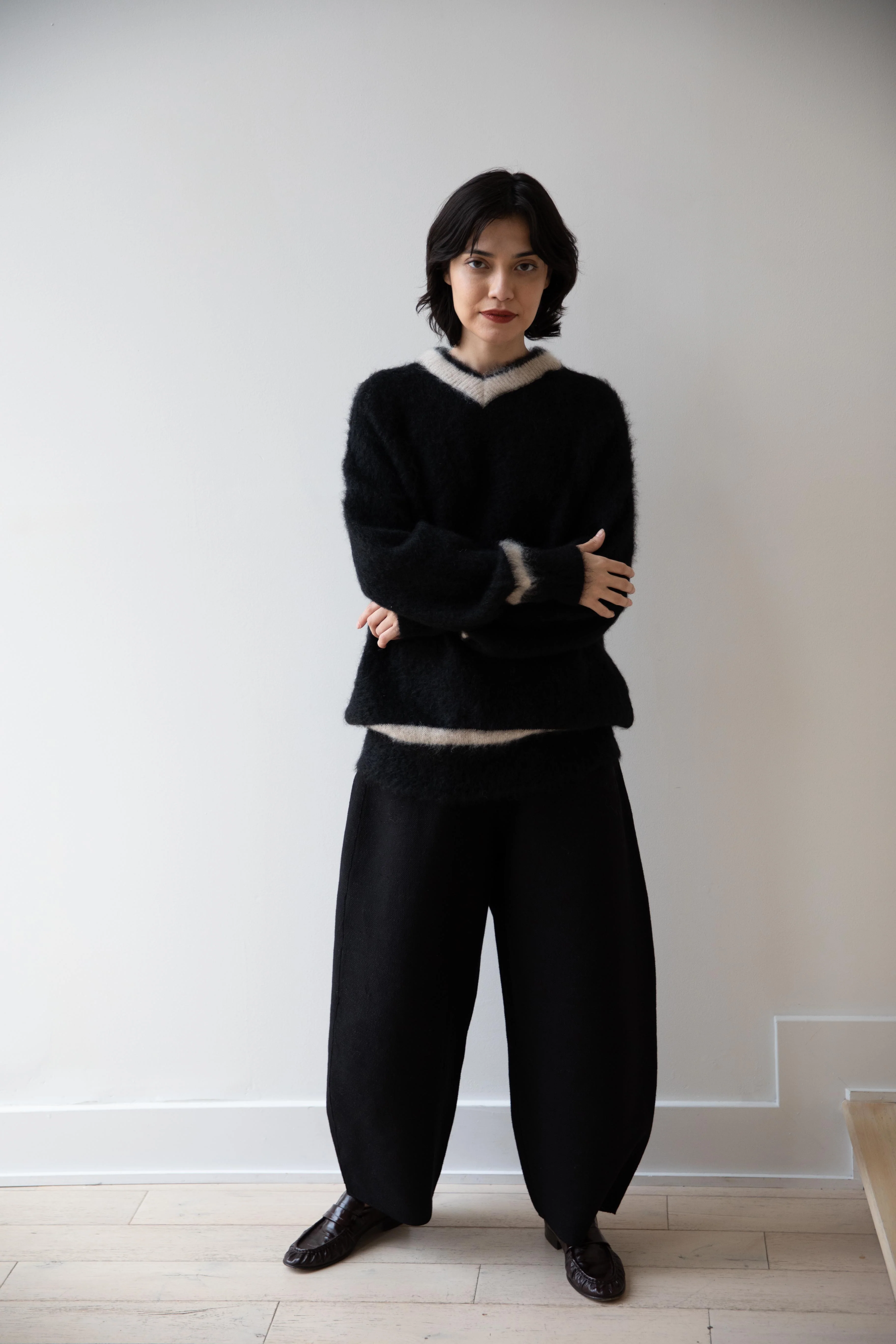 Old Man's Tailor | Mohair Cricket Sweater in Black - Image 9