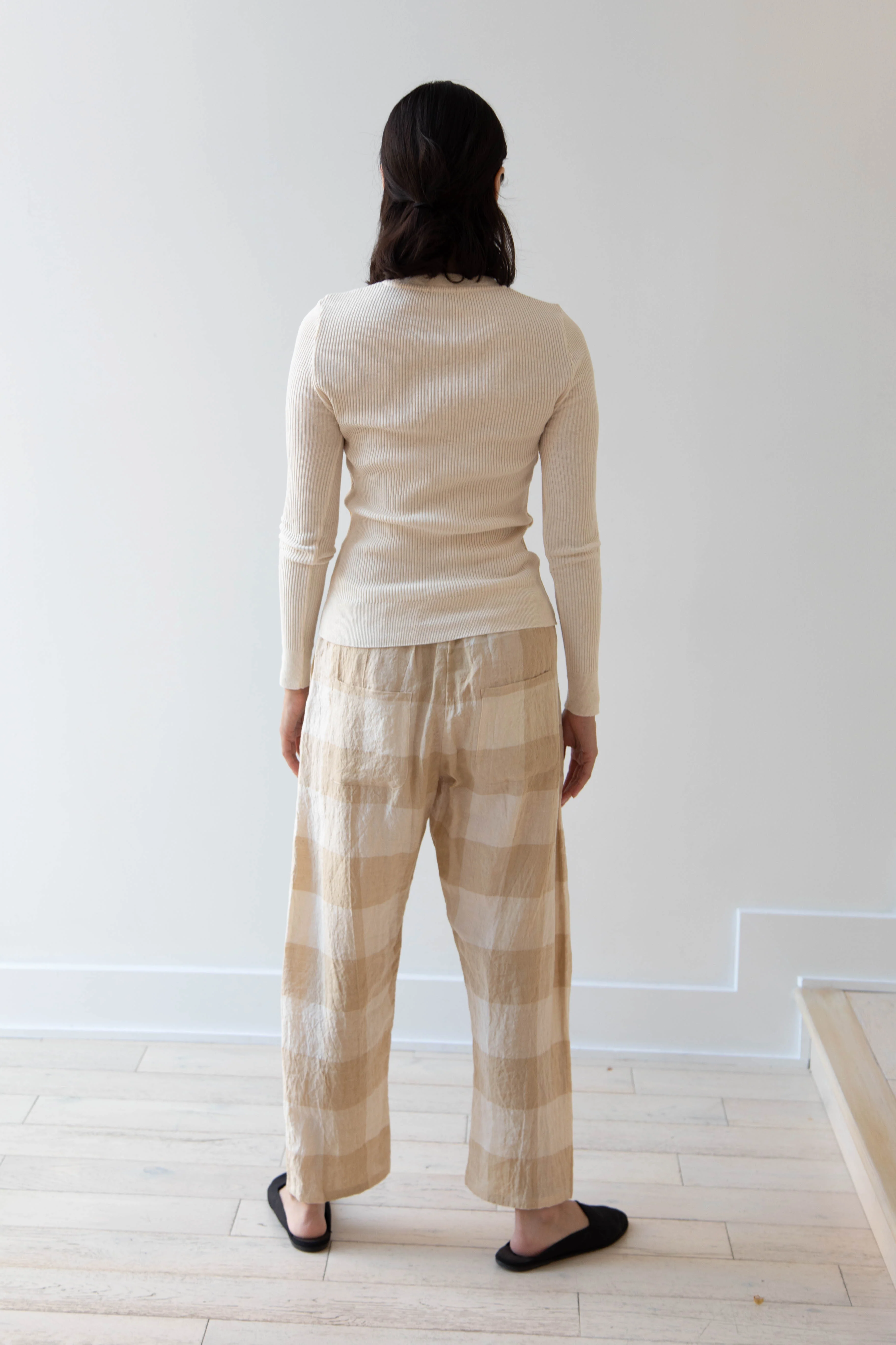 Old Man's Tailor | Ribbed Knit Long Sleeve Top in Natural - Image 17