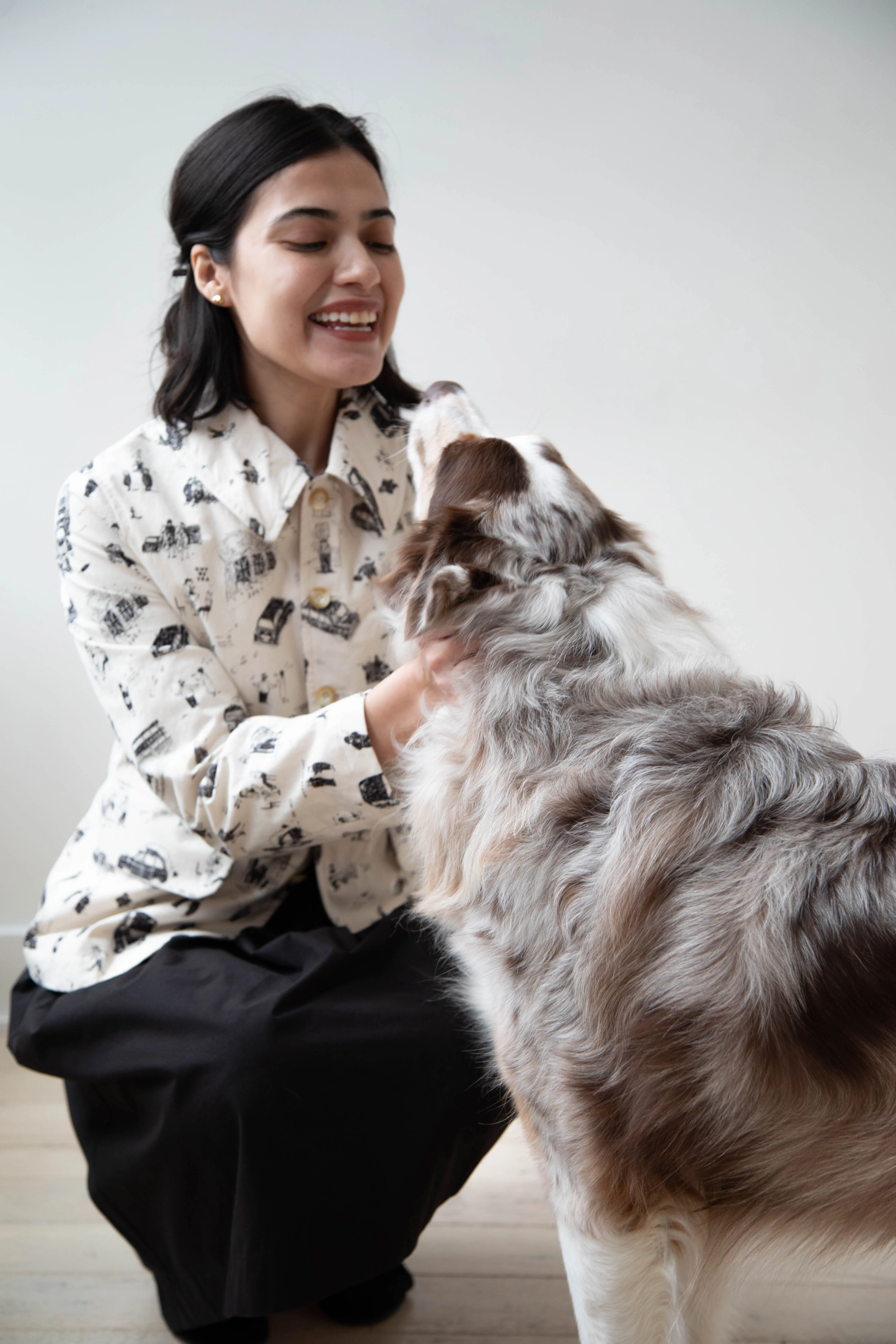 Old Man's Tailor | Riding Jacket in "Where is My Dog?" Print in Natural - Image 32