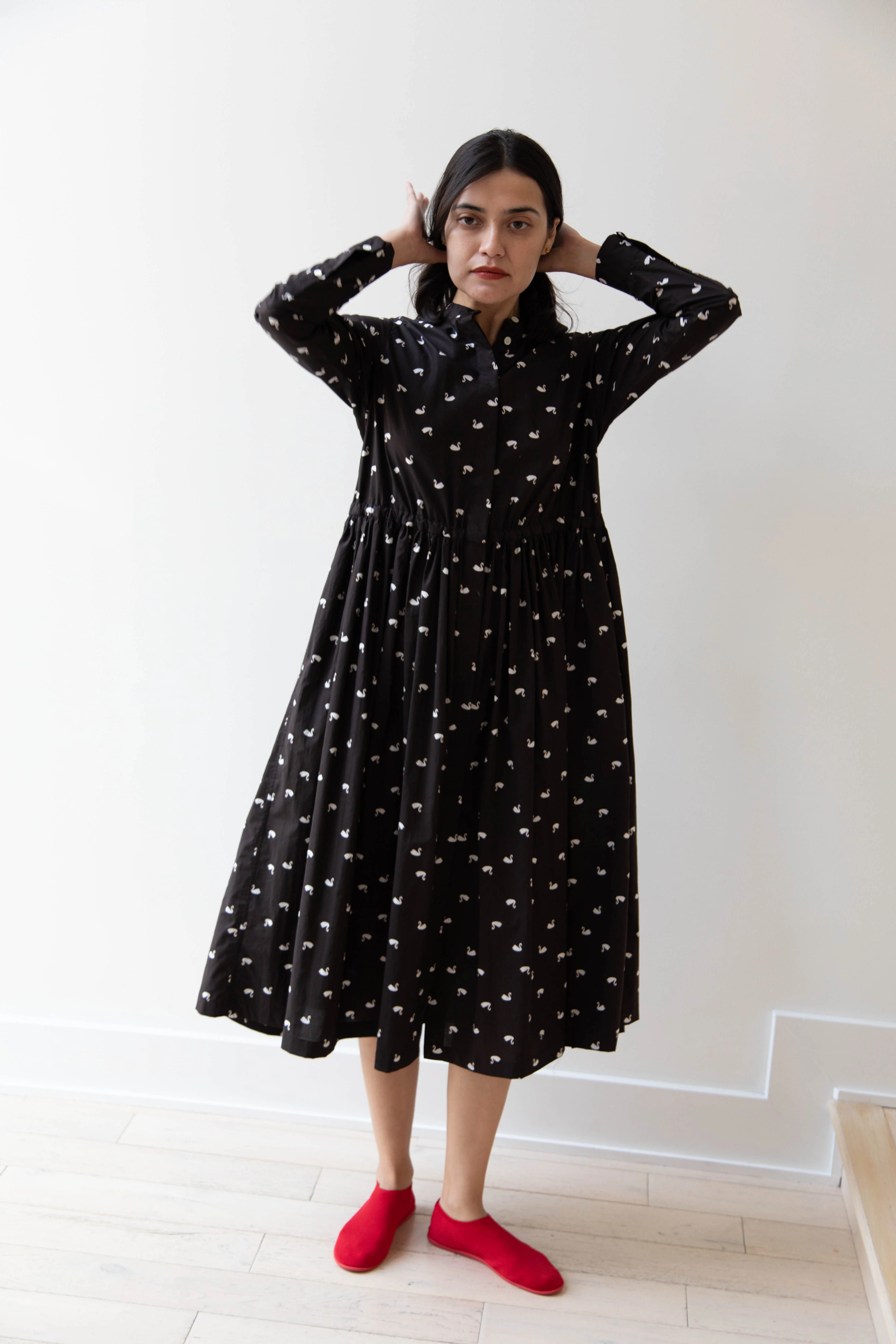 Old Man's Tailor | Shirt Dress in Swan - Image 11