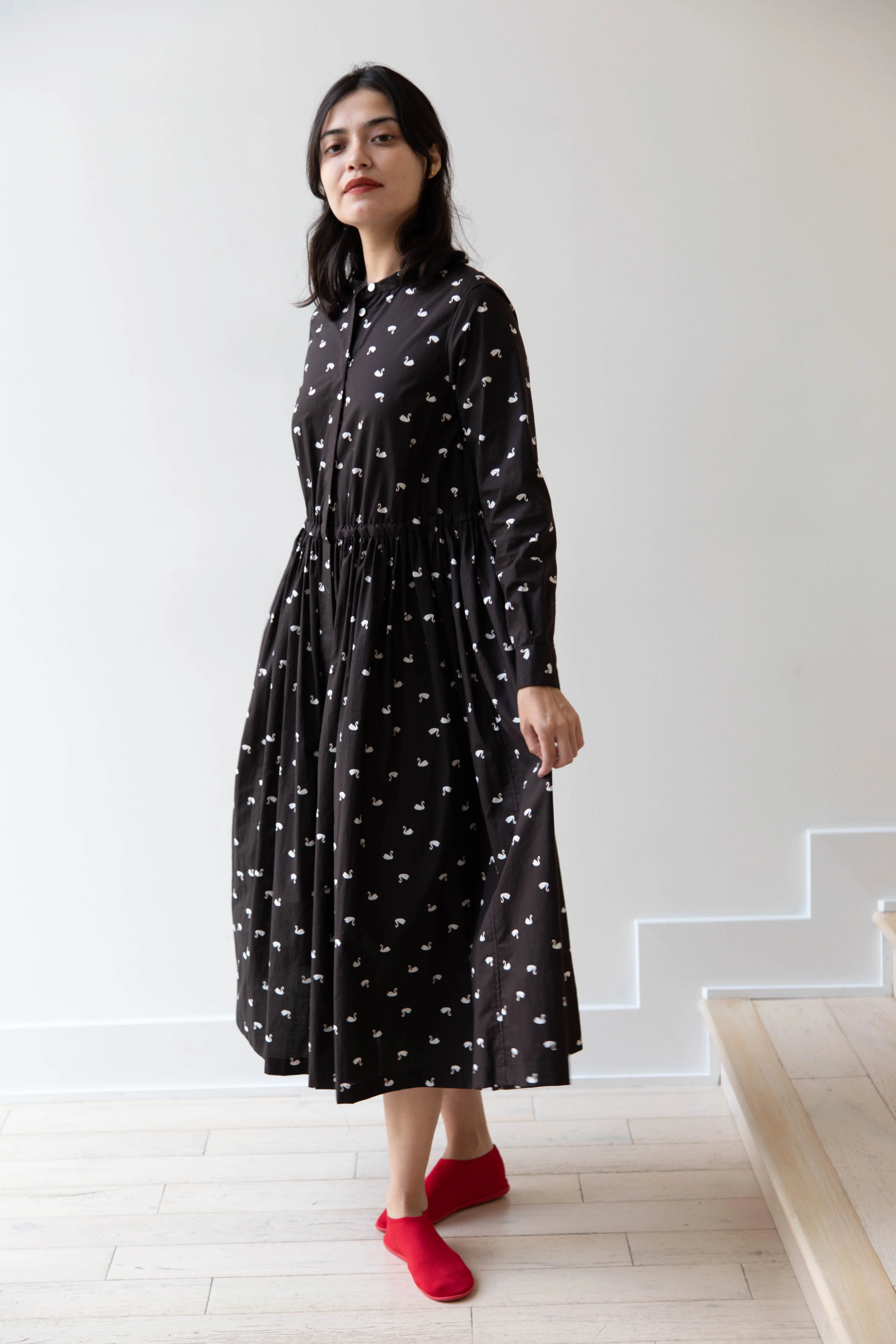 Old Man's Tailor | Shirt Dress in Swan - Image 24