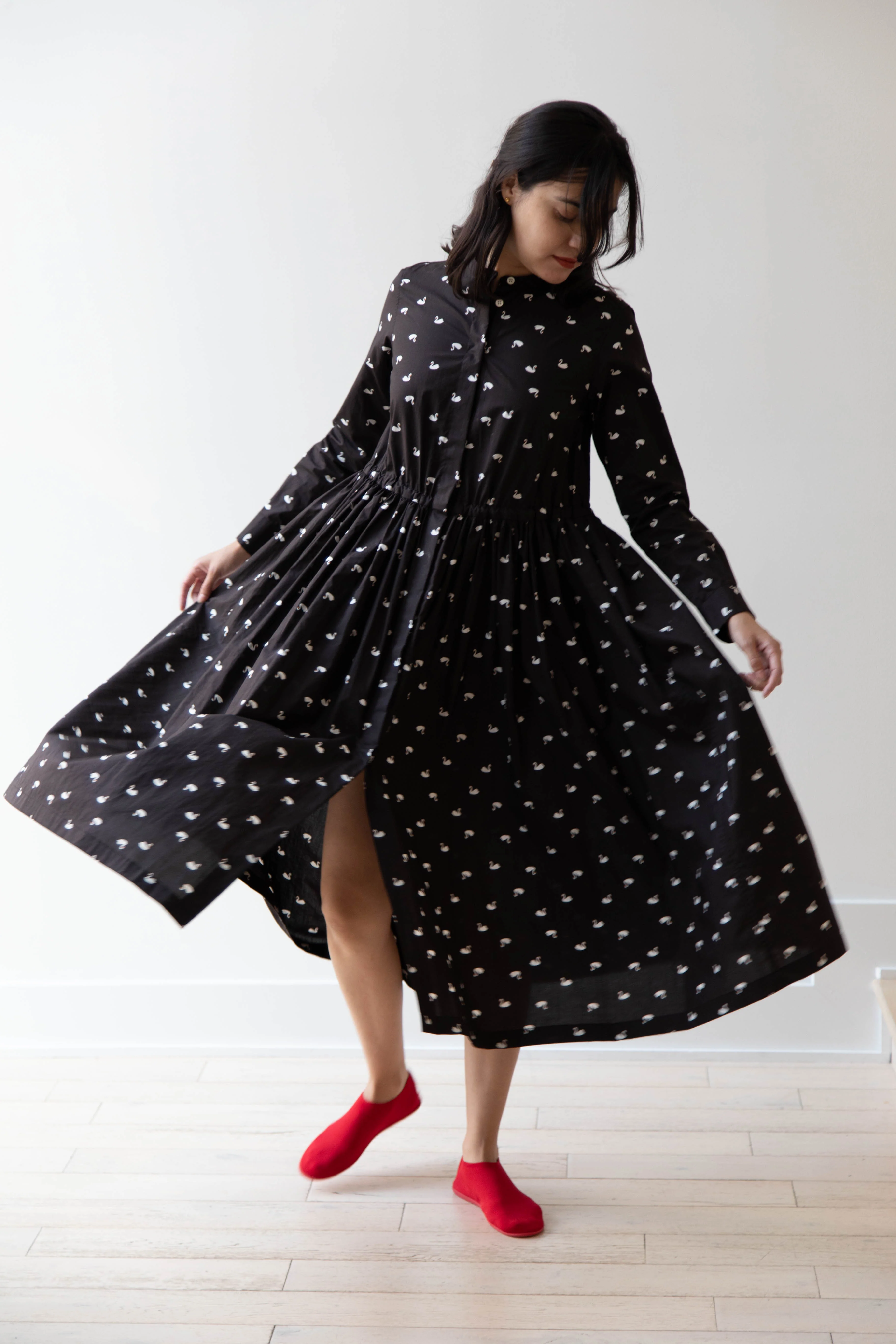 Old Man's Tailor | Shirt Dress in Swan - Image 27