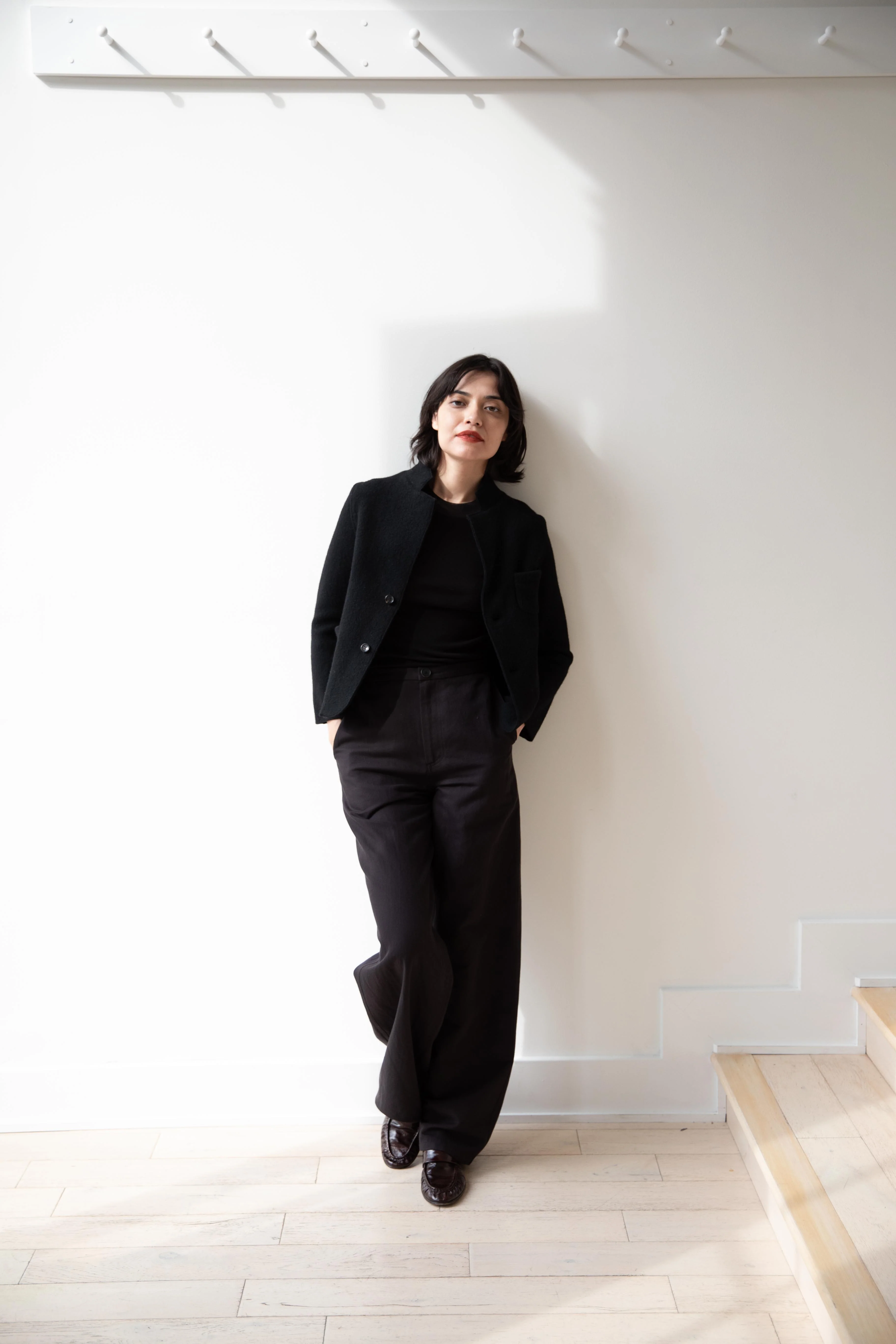Old Man's Tailor | Wool Felt Knit Jacket in Black - Image 12