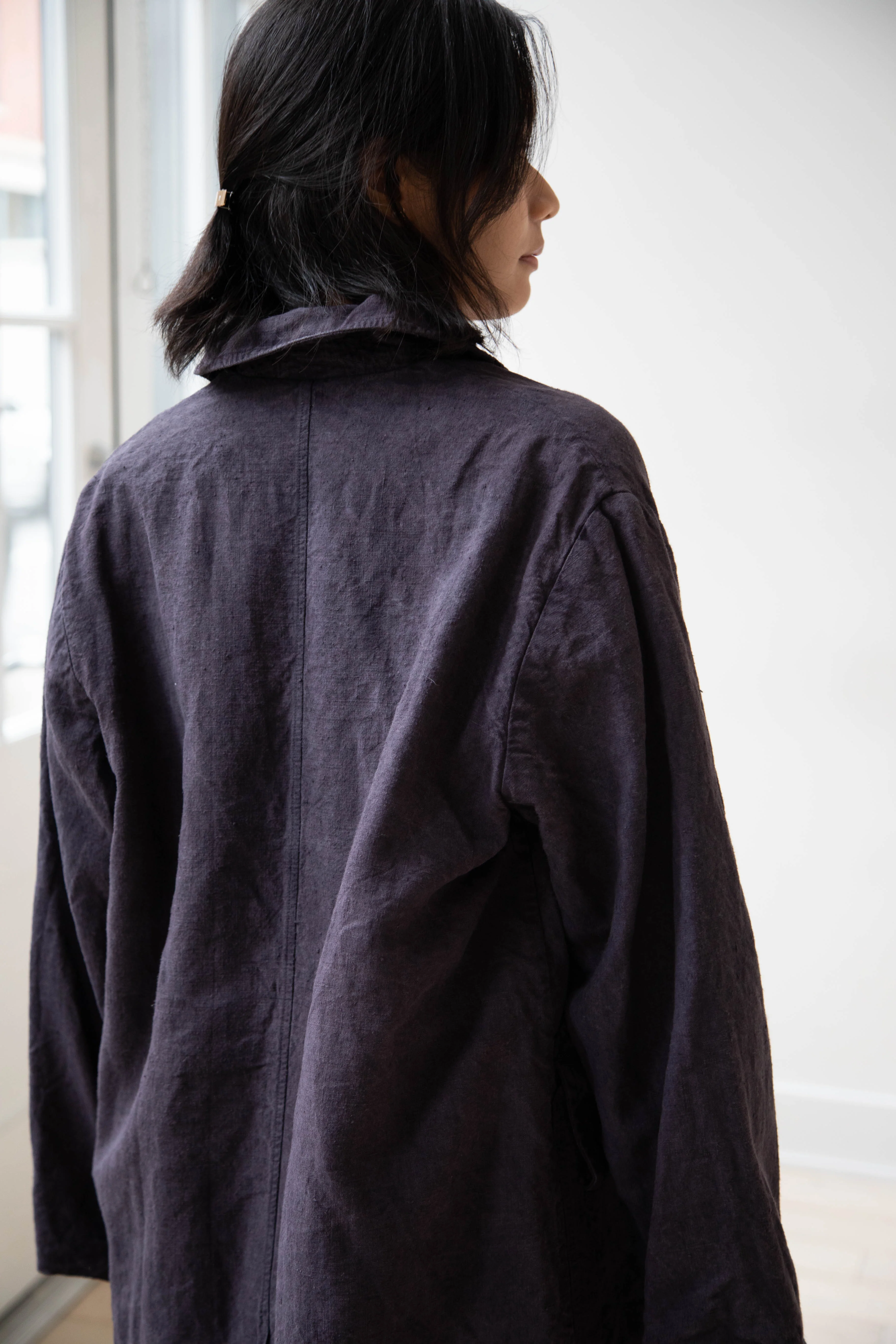 Oliver Church | Big Coat in Anthracite Antique Linen - Image 18