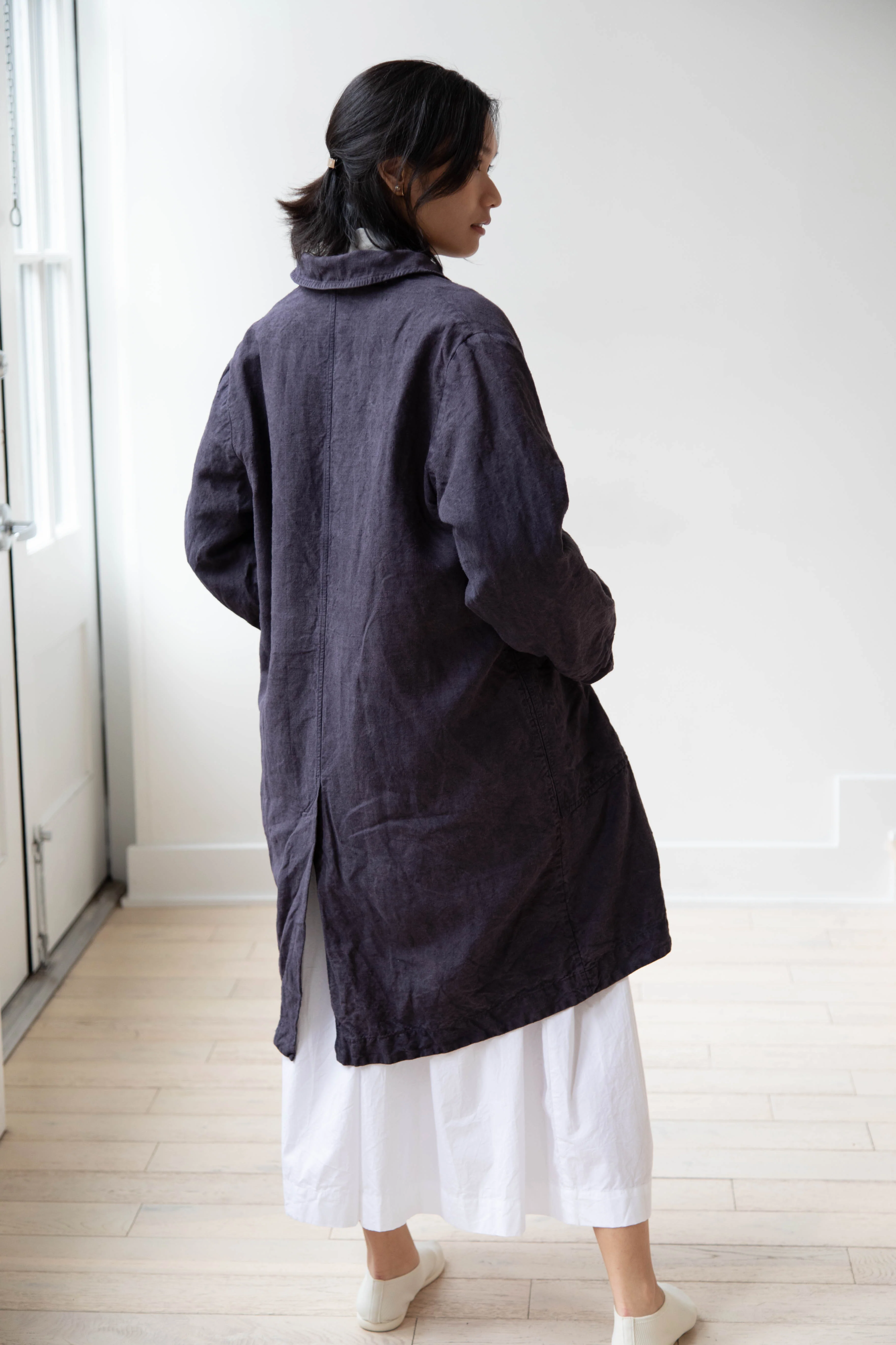 Oliver Church | Big Coat in Anthracite Antique Linen - Image 22