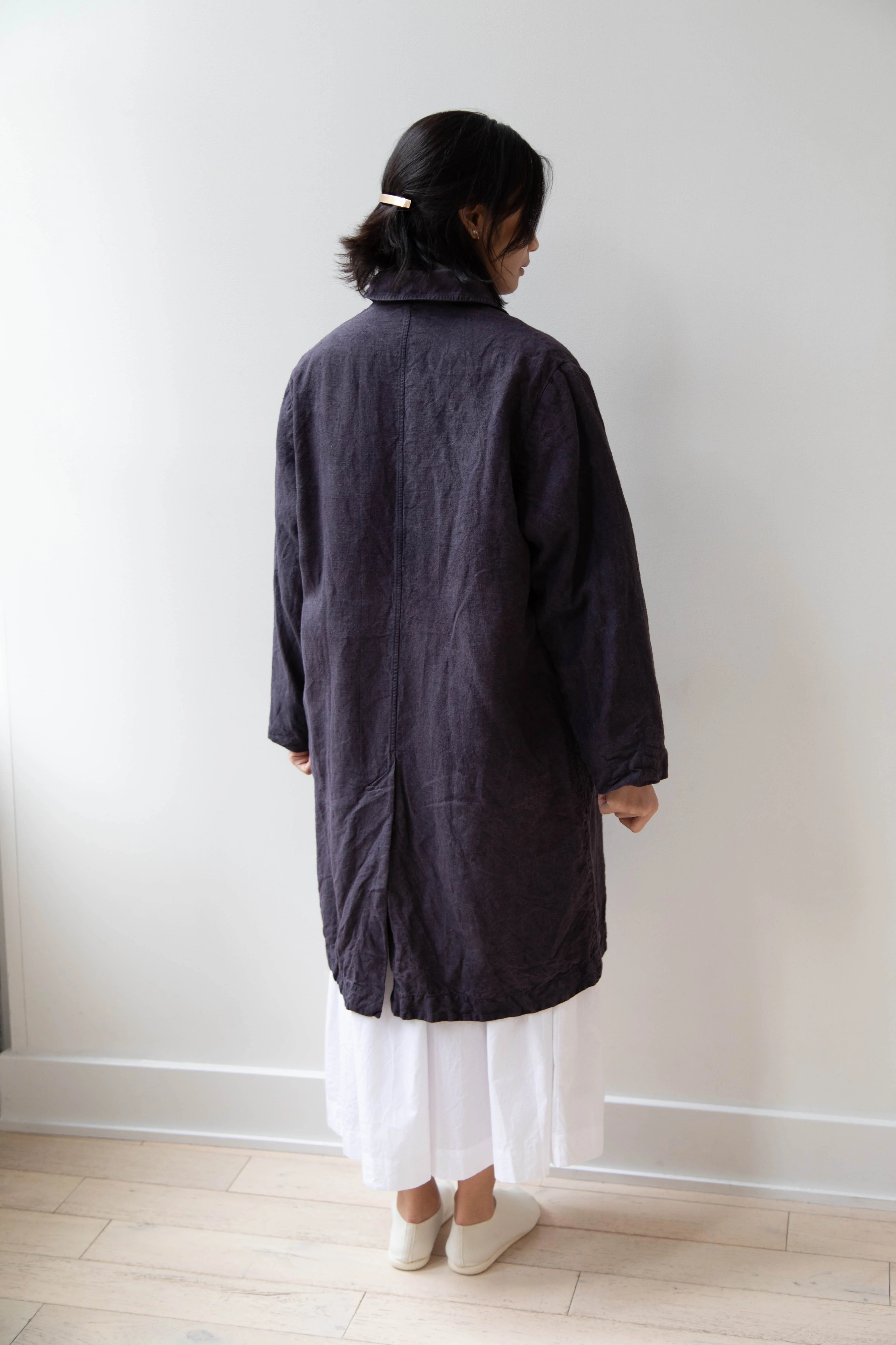 Oliver Church | Big Coat in Anthracite Antique Linen - Image 29