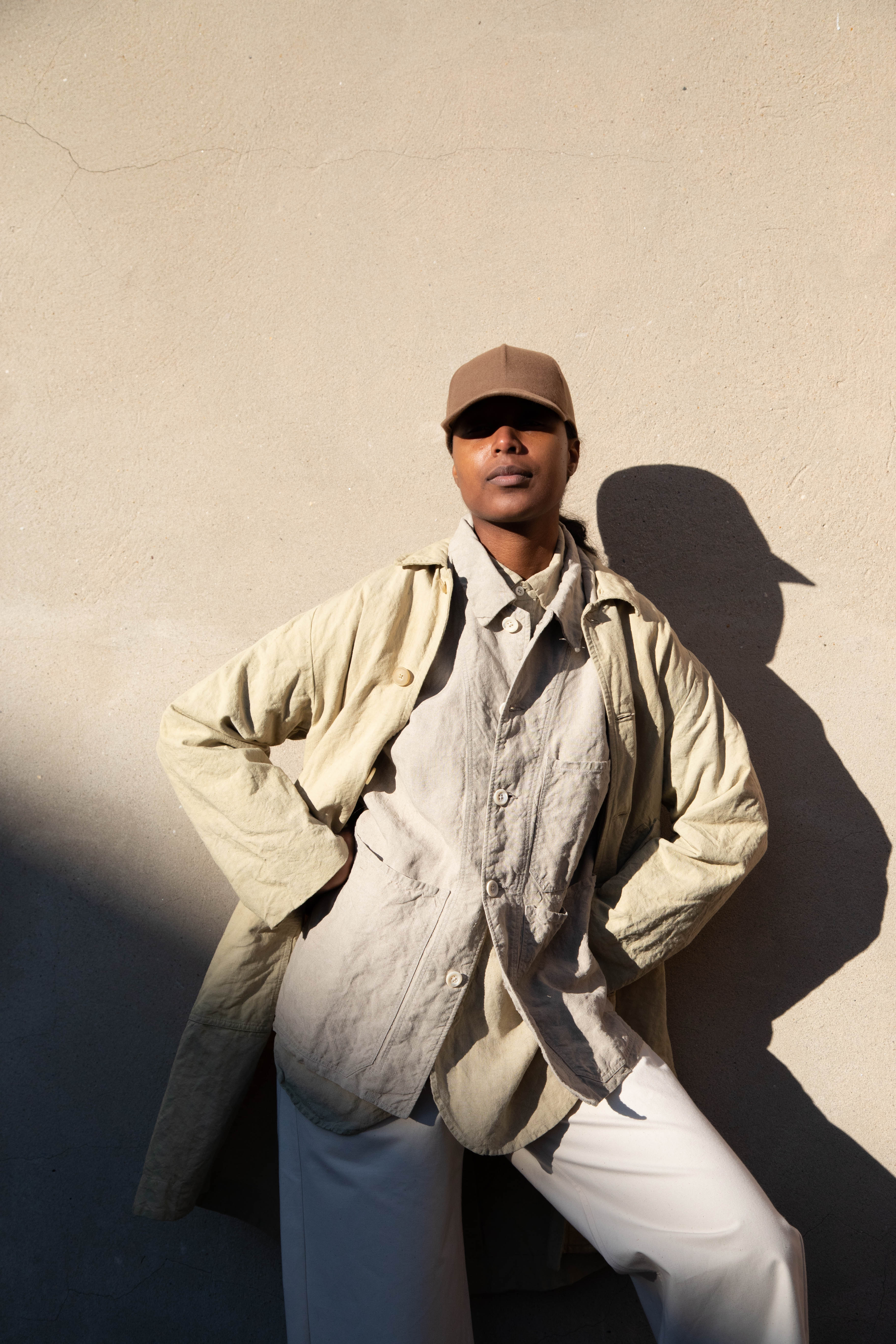 Oliver Church | Big Coat in Olive Antique French Linen Cotton - Image 54