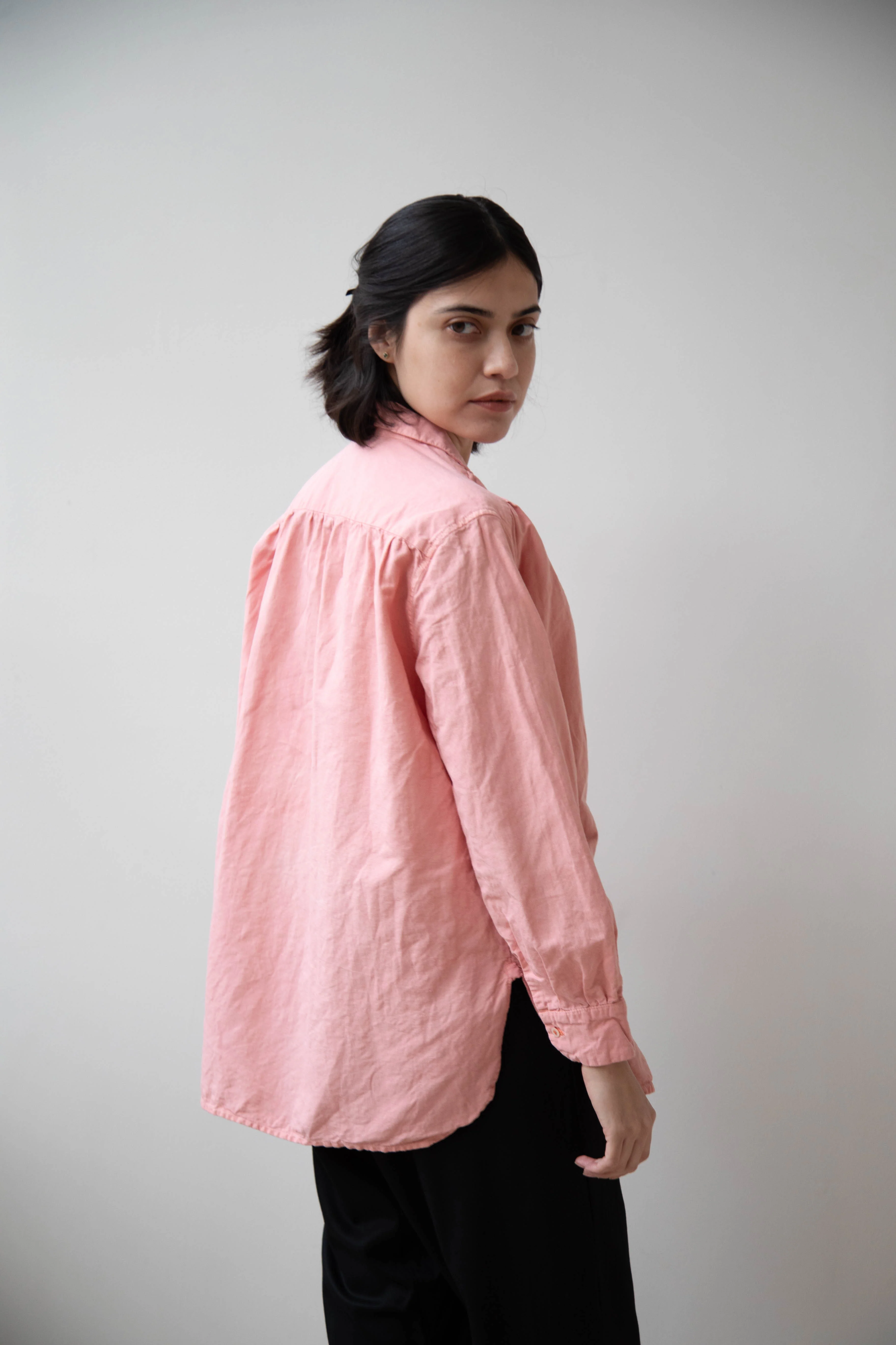 Oliver Church | Femme Scalloped Gather Shirt in Antique Madder - Image 32