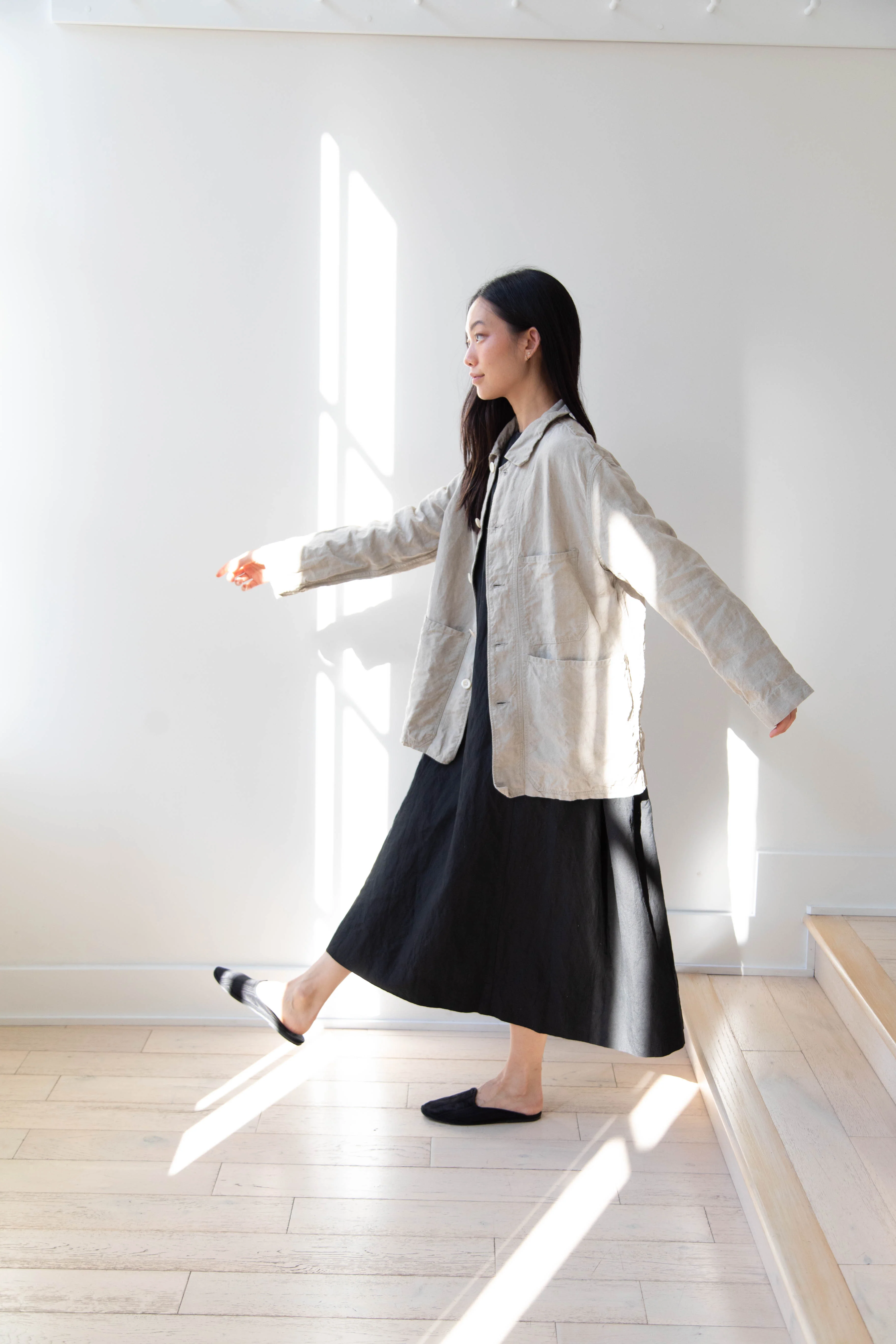 Oliver Church | Three Pocket Jacket in Dusty Olive Antique French Linen - Image 35