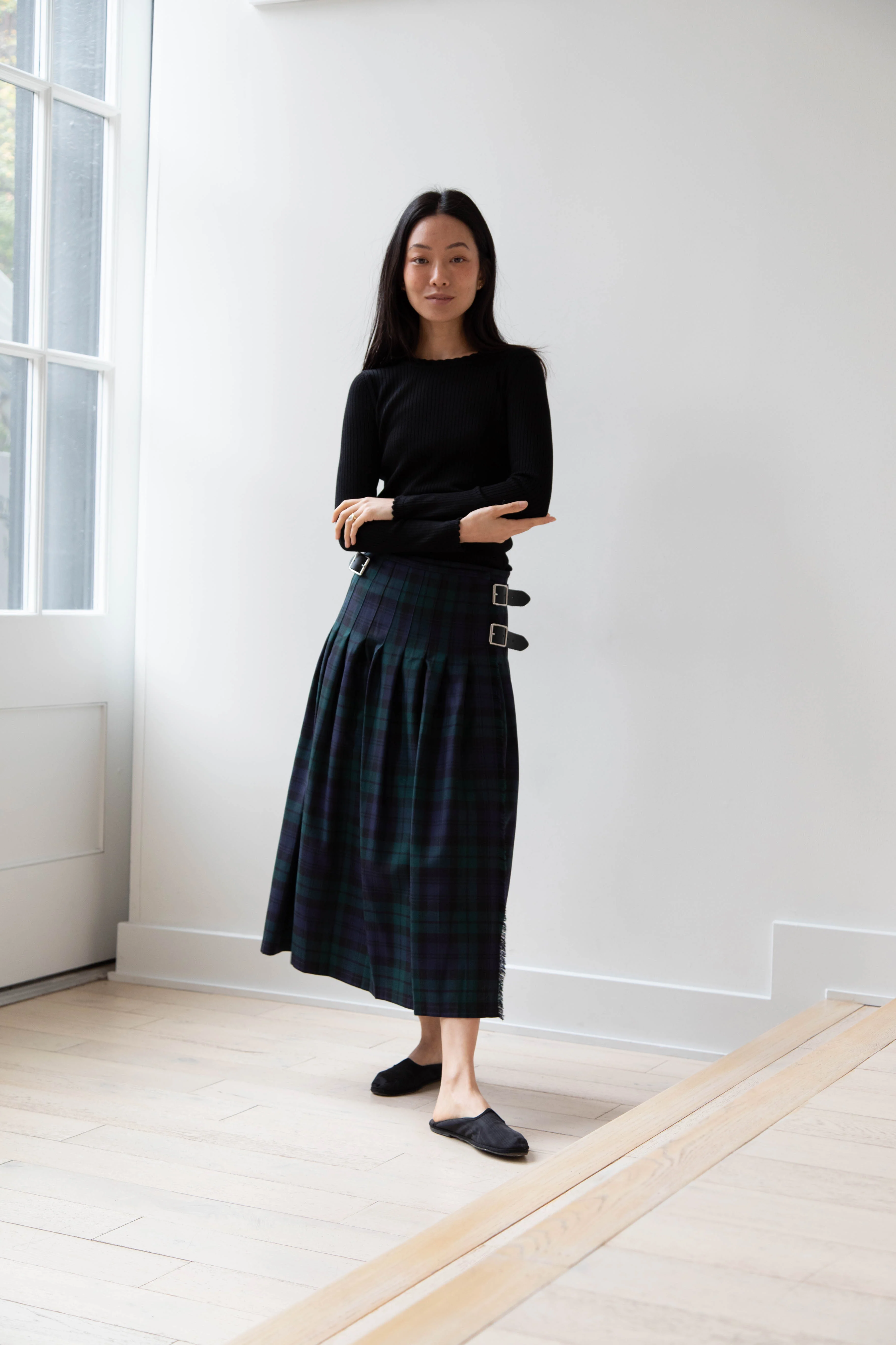 O'Neil of Dublin | Pleated Skirt in Black Watch - Image 23