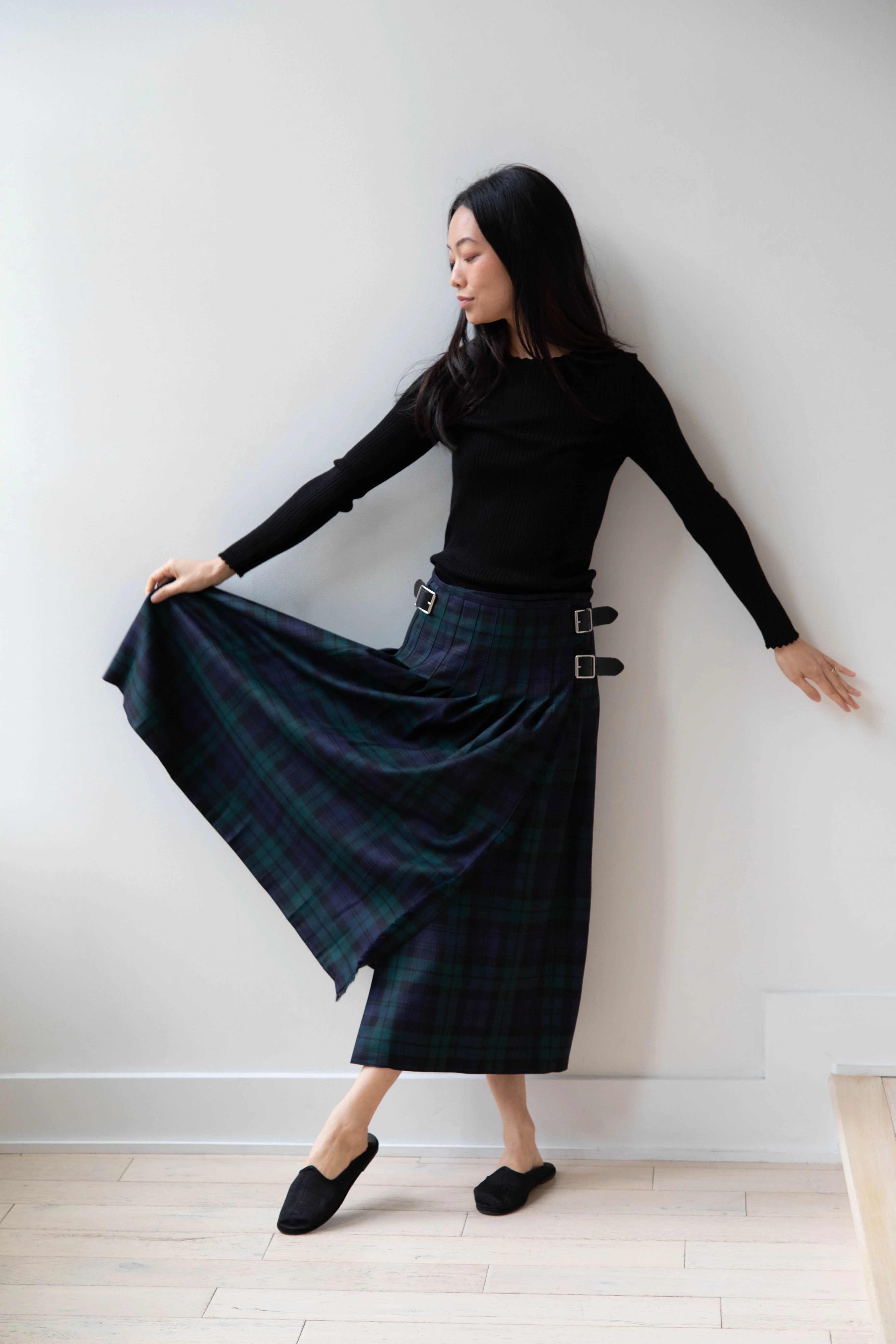 O'Neil of Dublin | Pleated Skirt in Black Watch - Image 40