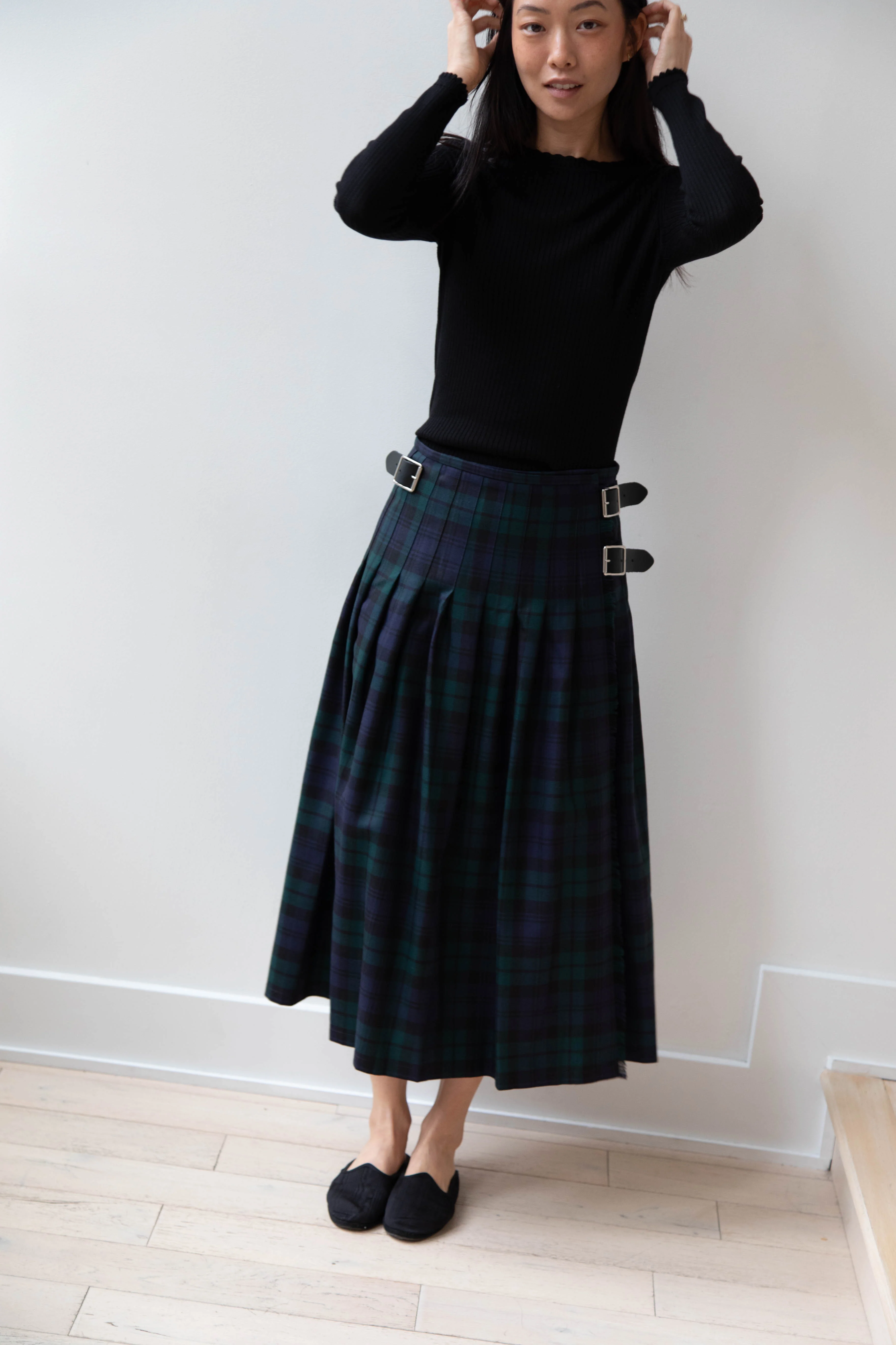 O'Neil of Dublin | Pleated Skirt in Black Watch - Image 54
