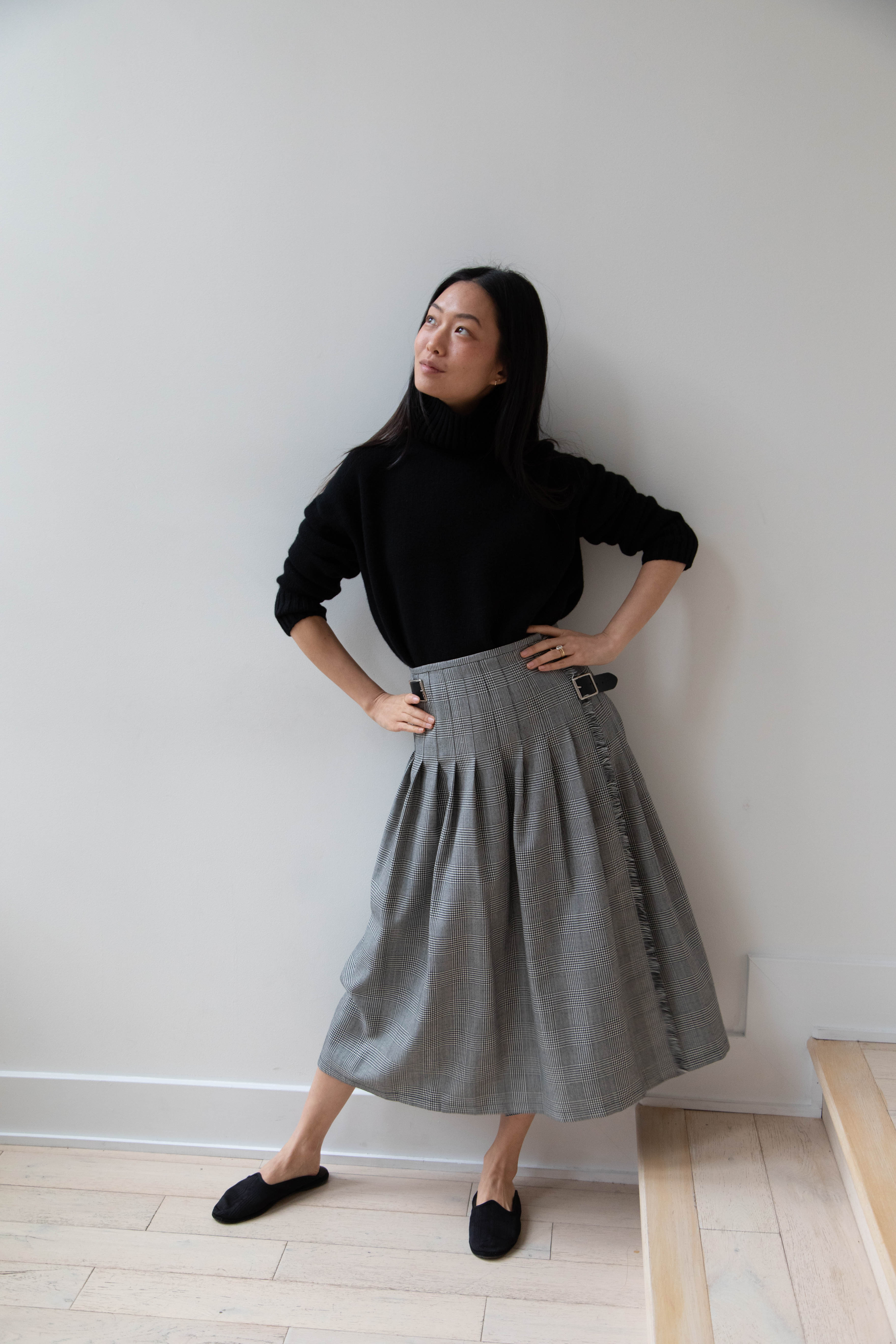 O'Neil of Dublin | Pleated Skirt in Glen Check - Image 15