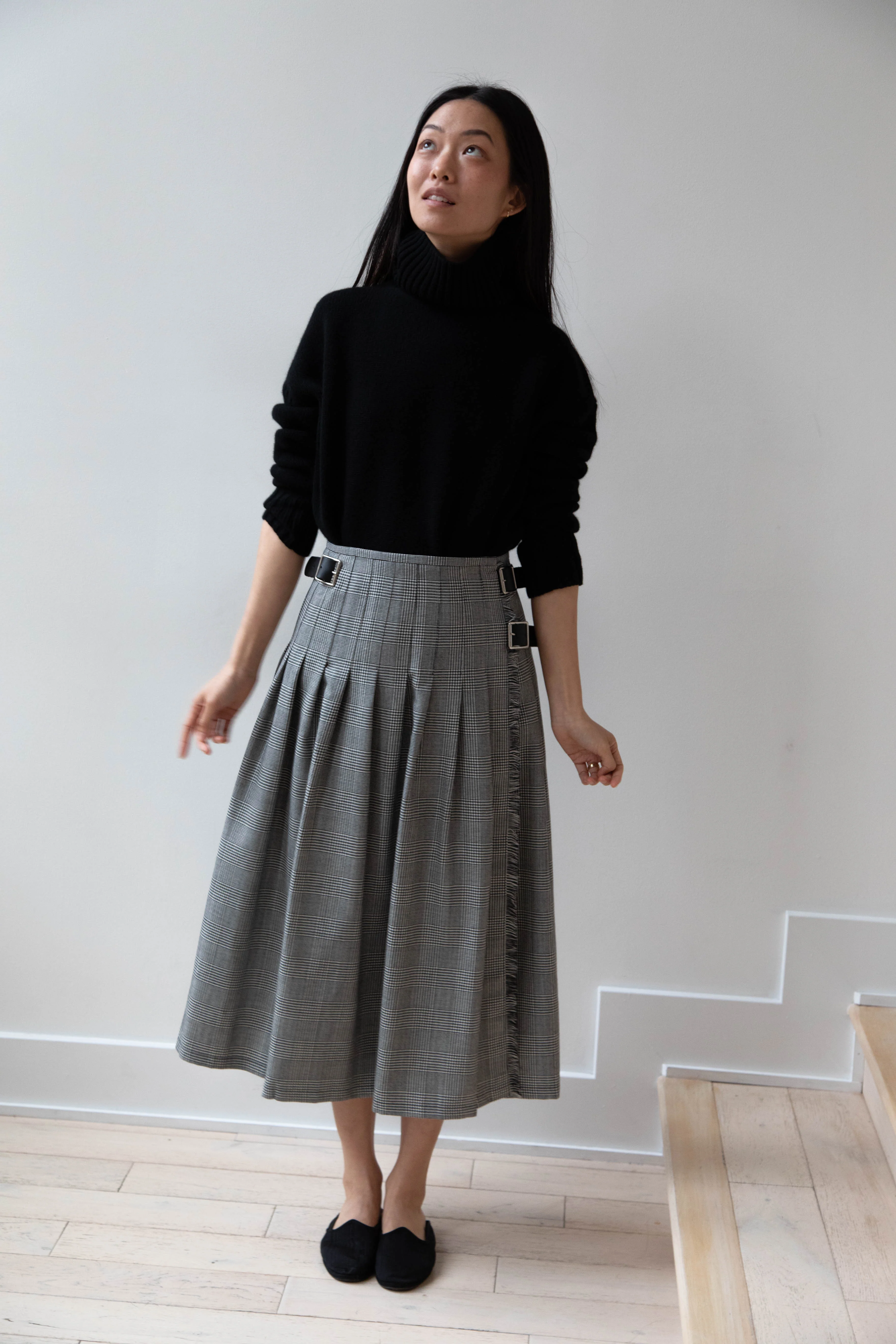 O'Neil of Dublin | Pleated Skirt in Glen Check - Image 16