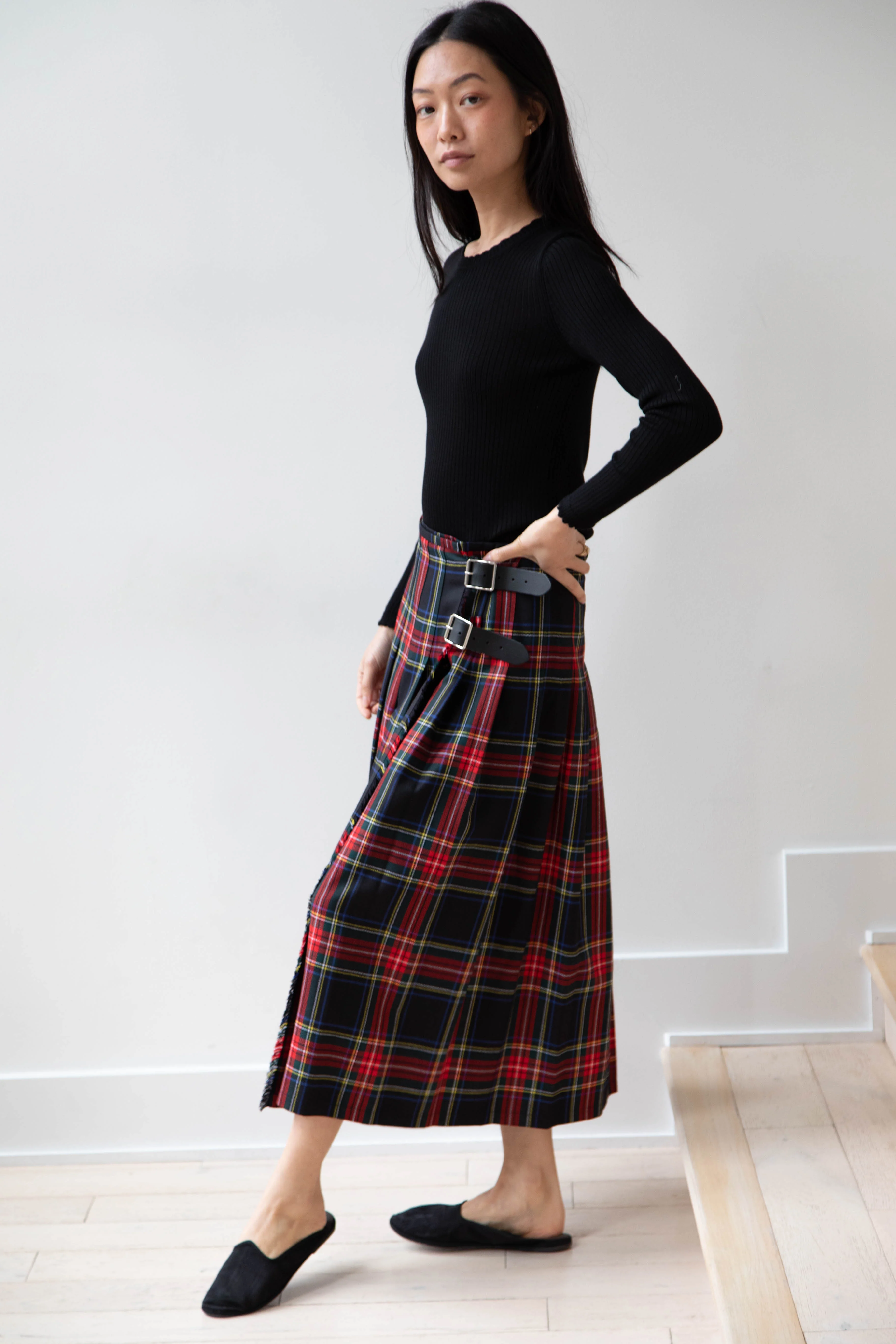 O'Neil of Dublin | Pleated Skirt in Red & Black Check - Image 26