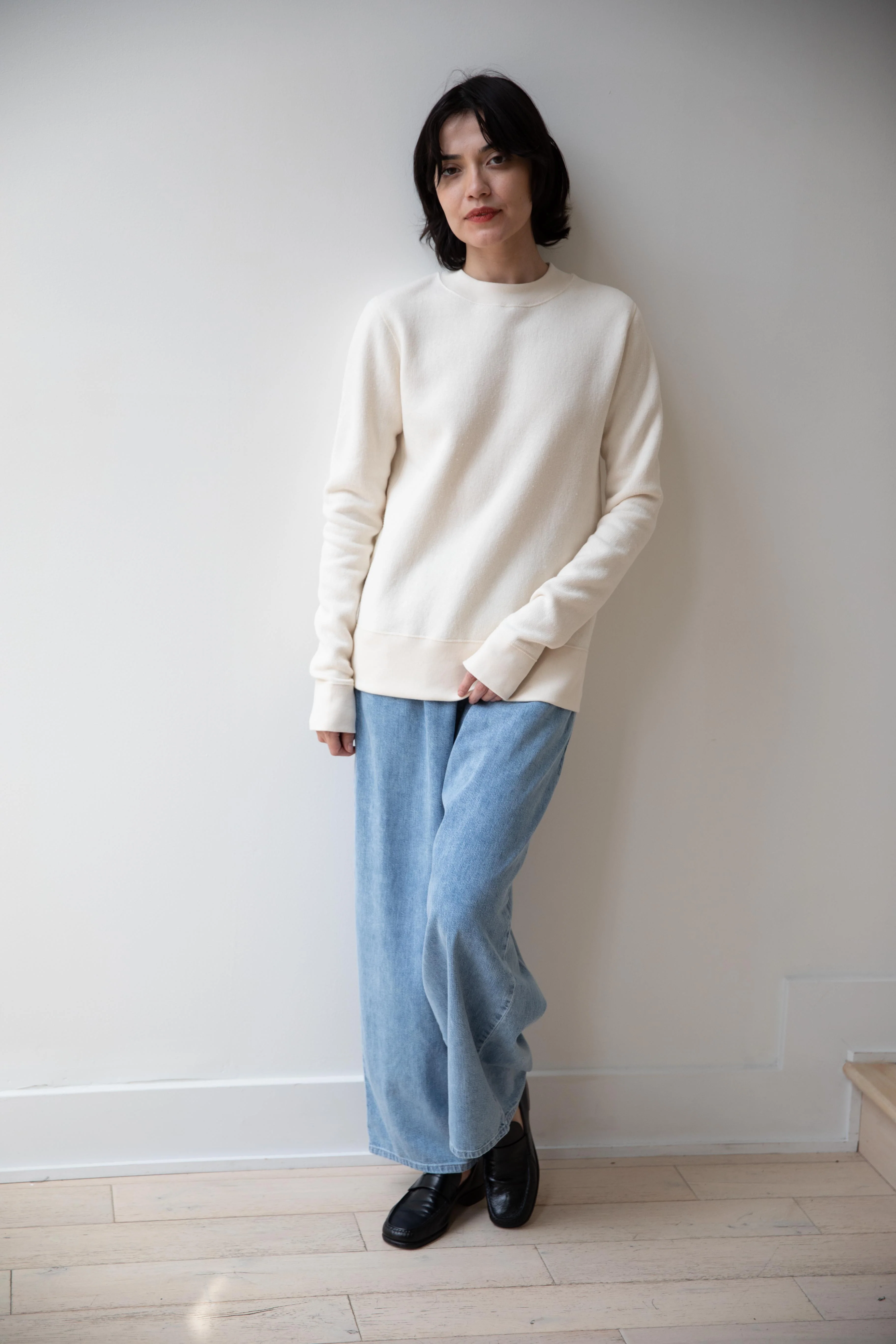 Pas de Calais | Natural Denim Easy Pants in Ice Blue - Image 17
