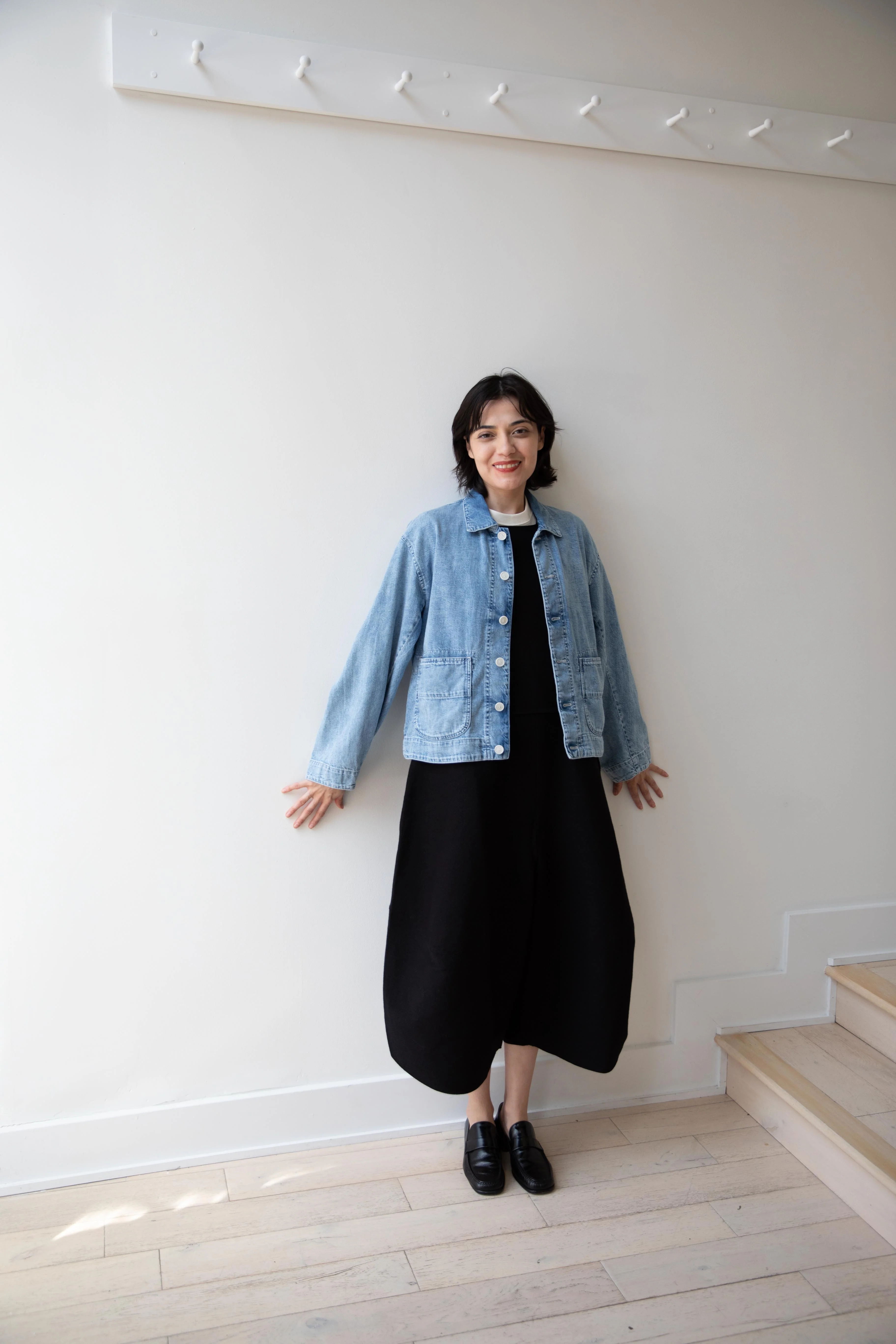 Pas de Calais | Natural Denim Jacket in Ice Blue - Image 11