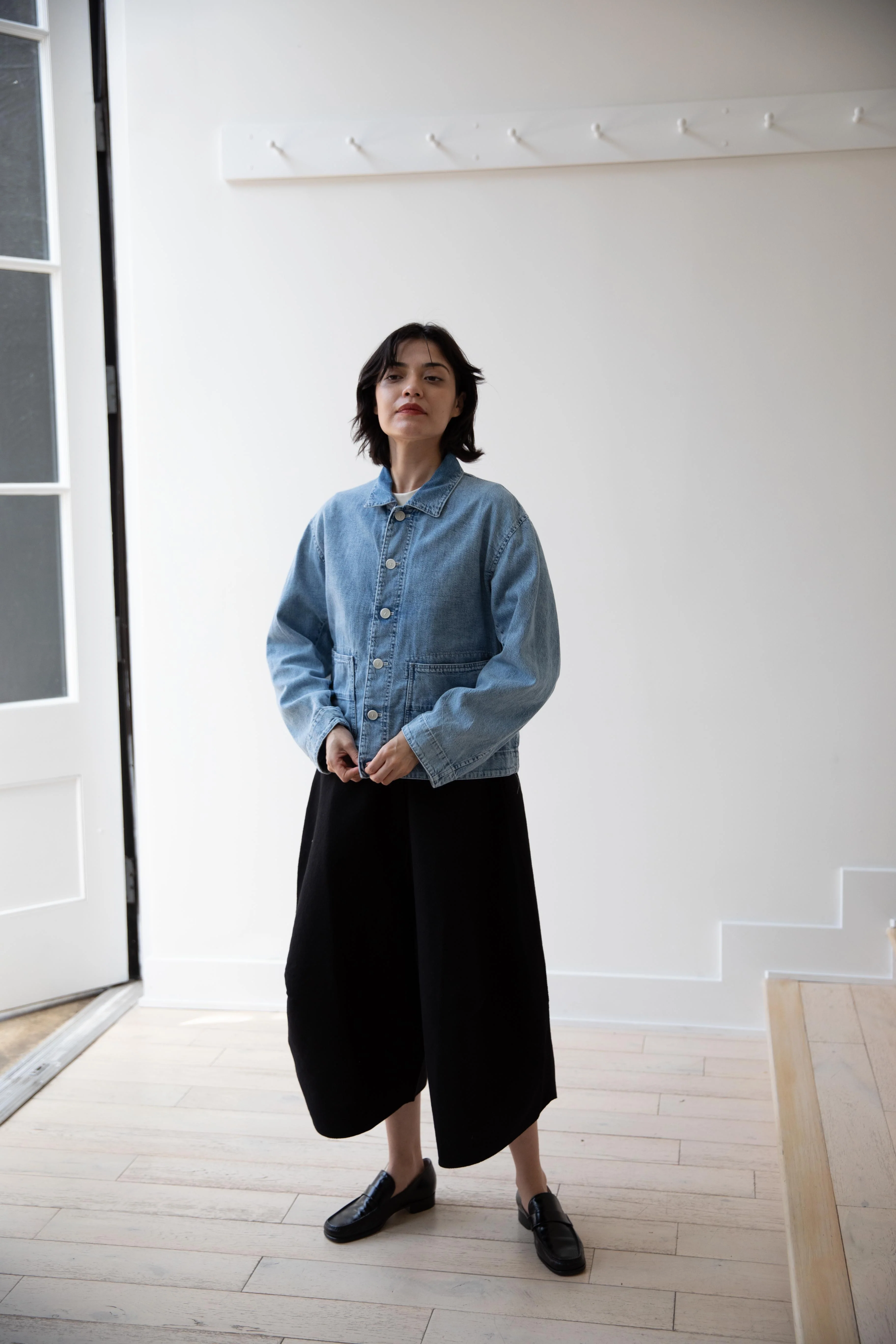 Pas de Calais | Natural Denim Jacket in Ice Blue - Image 18